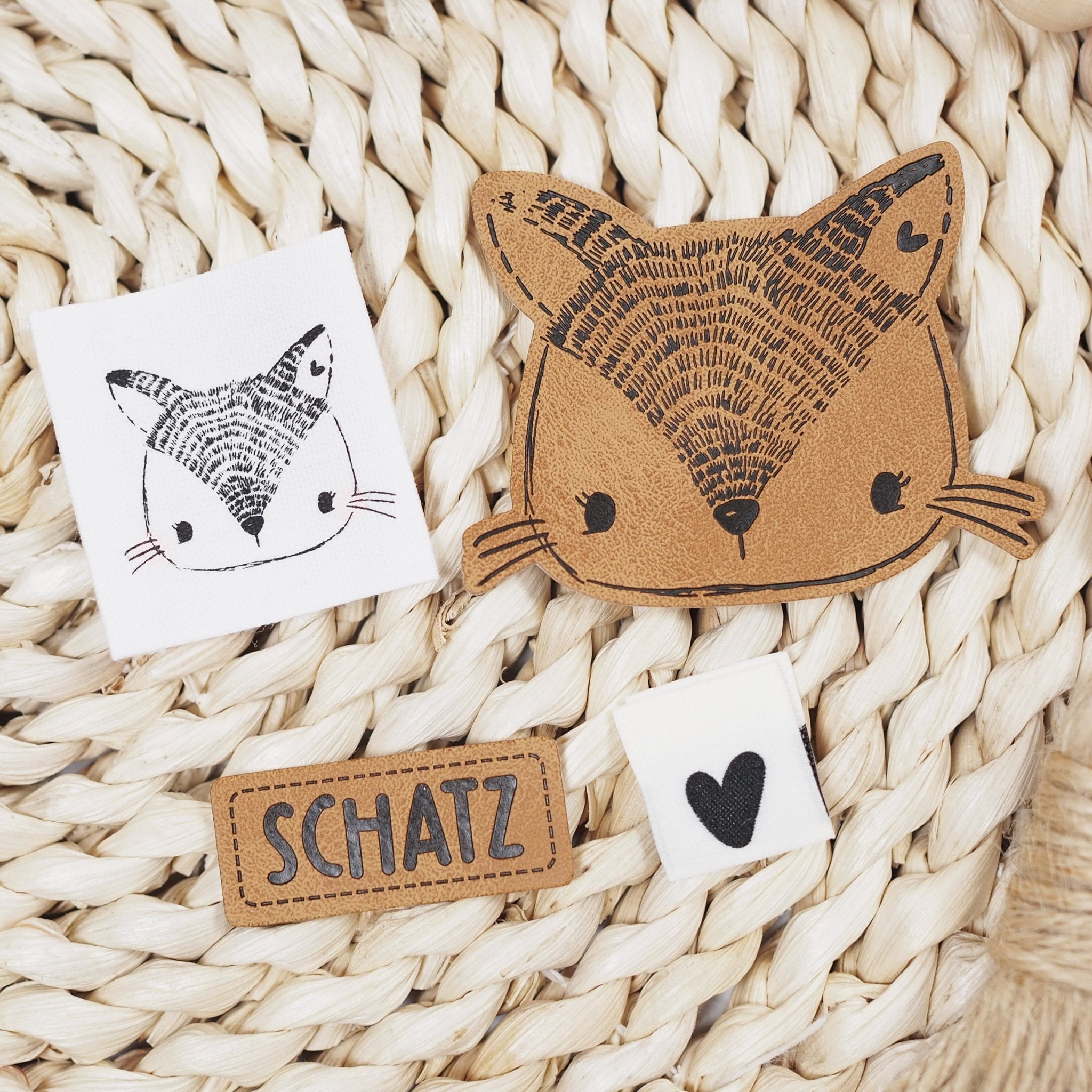 Kunstlederlabel - Schatz *iron - on* - Paul & Clara