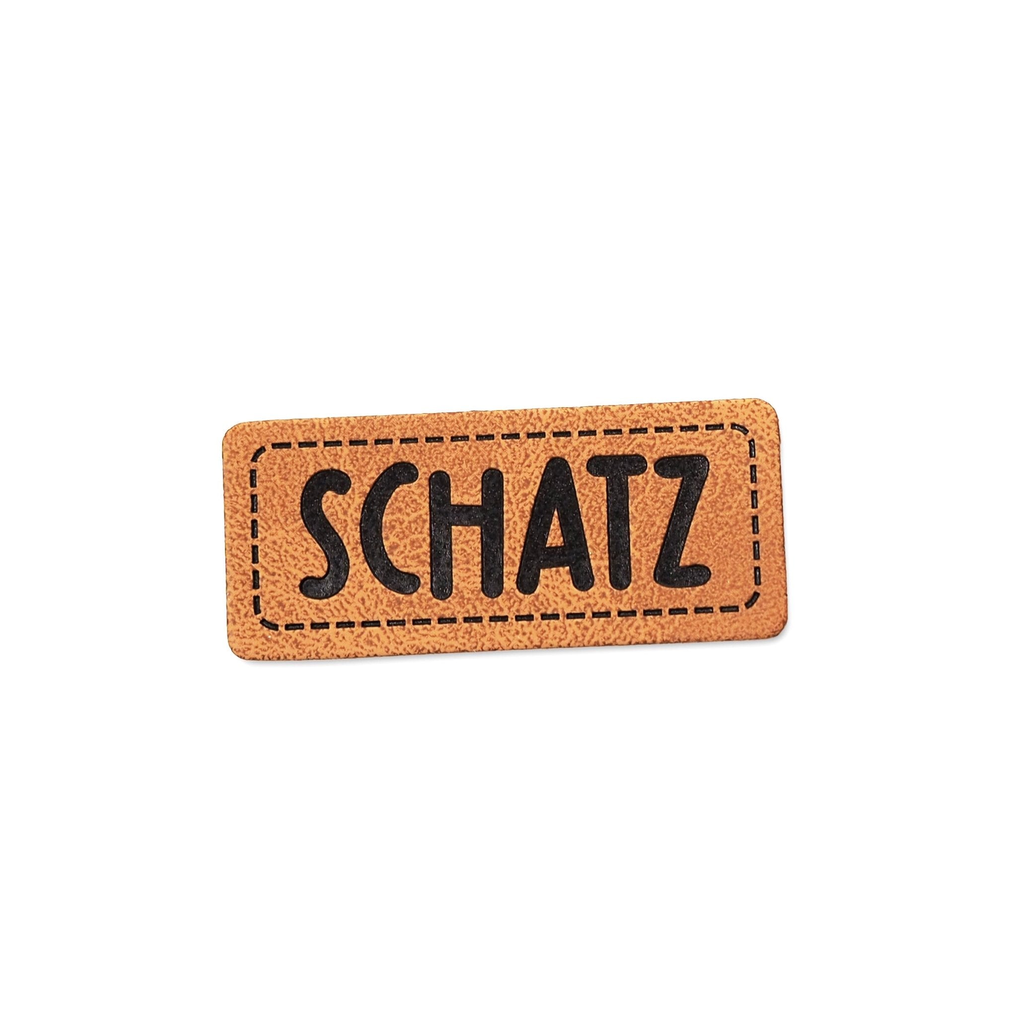 Kunstlederlabel - Schatz *iron - on* - Paul & Clara