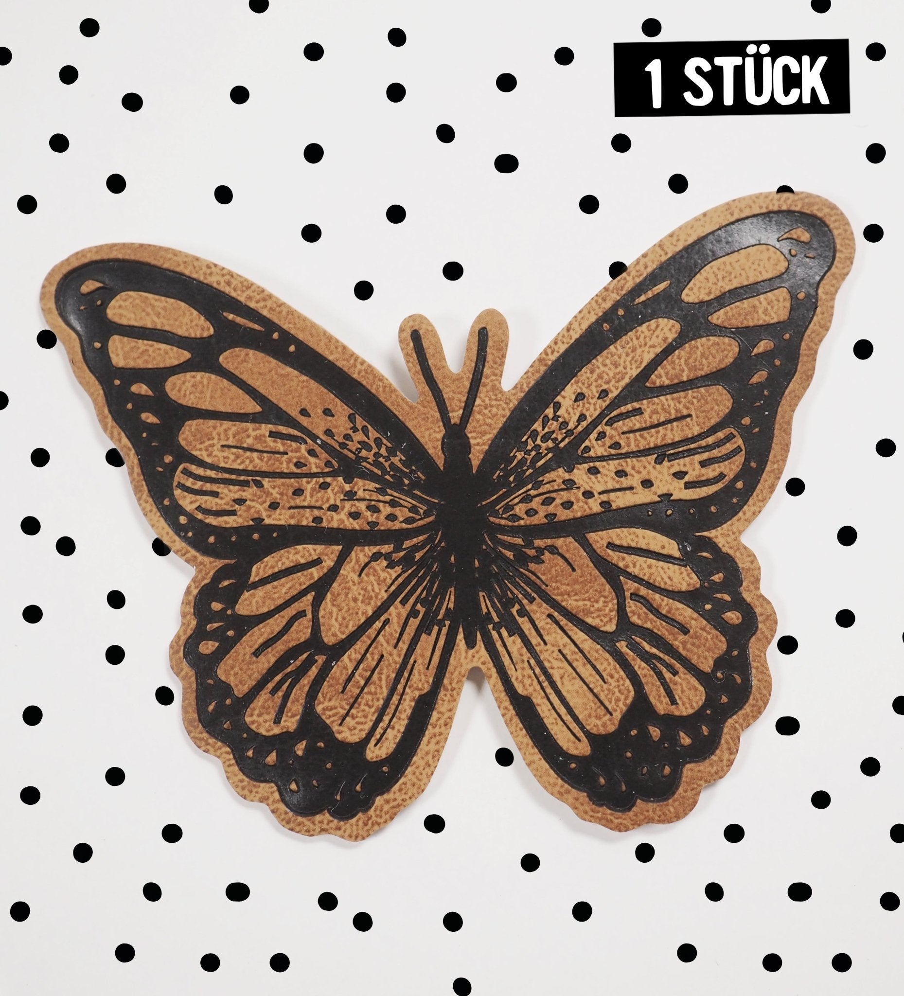 Kunstlederlabel - Schmetterling *iron - on* - Paul & Clara