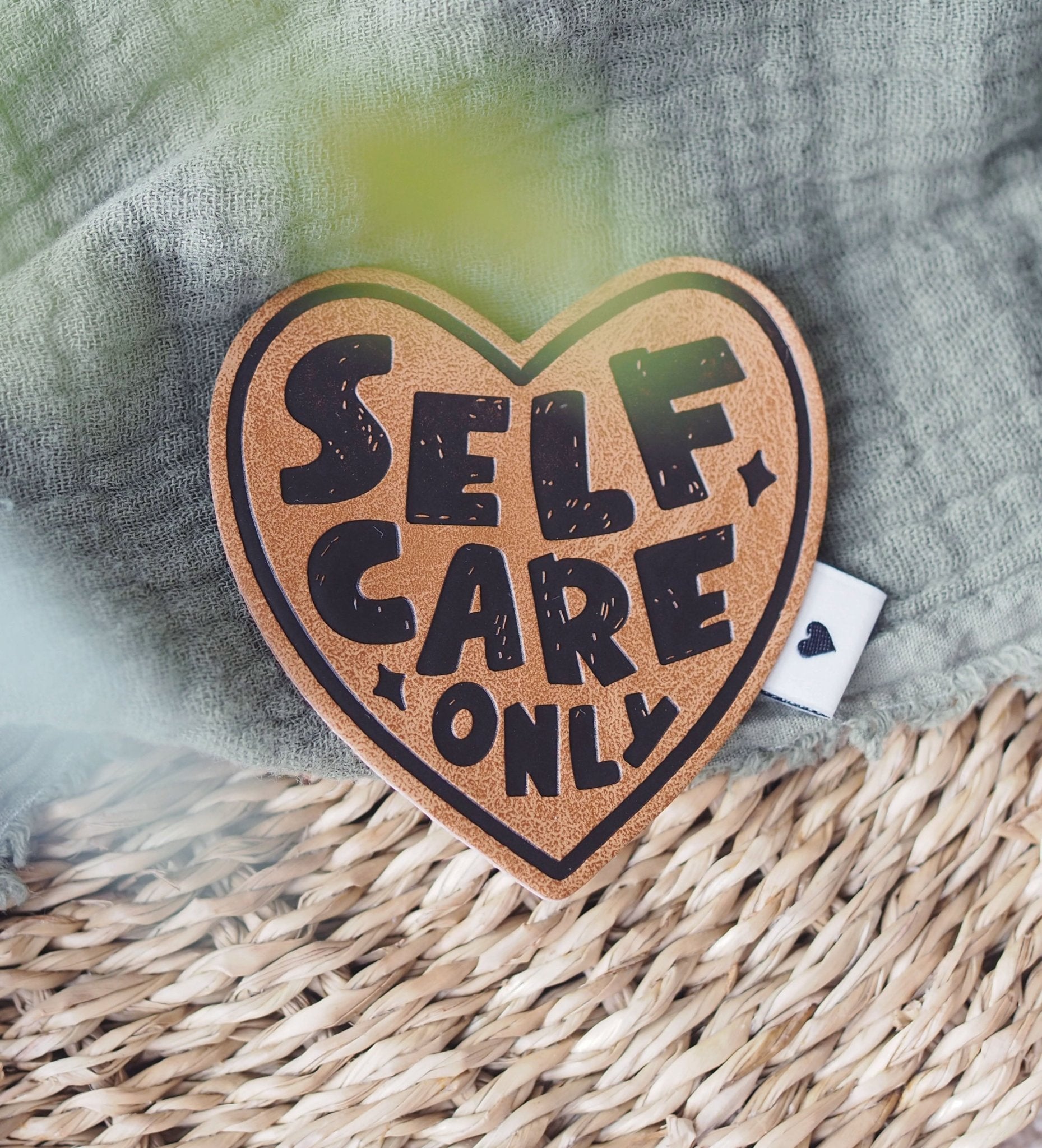 Kunstlederlabel - self care only*iron - on* - Paul & Clara