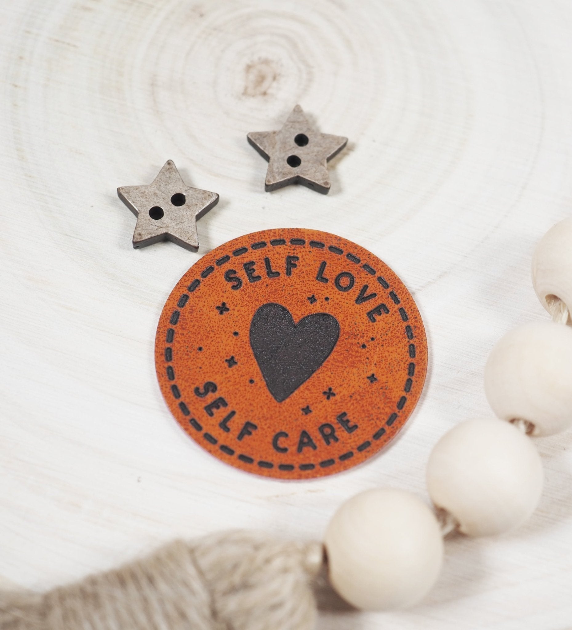 Kunstlederlabel - selflove - selfcare *iron - on* - Paul & Clara