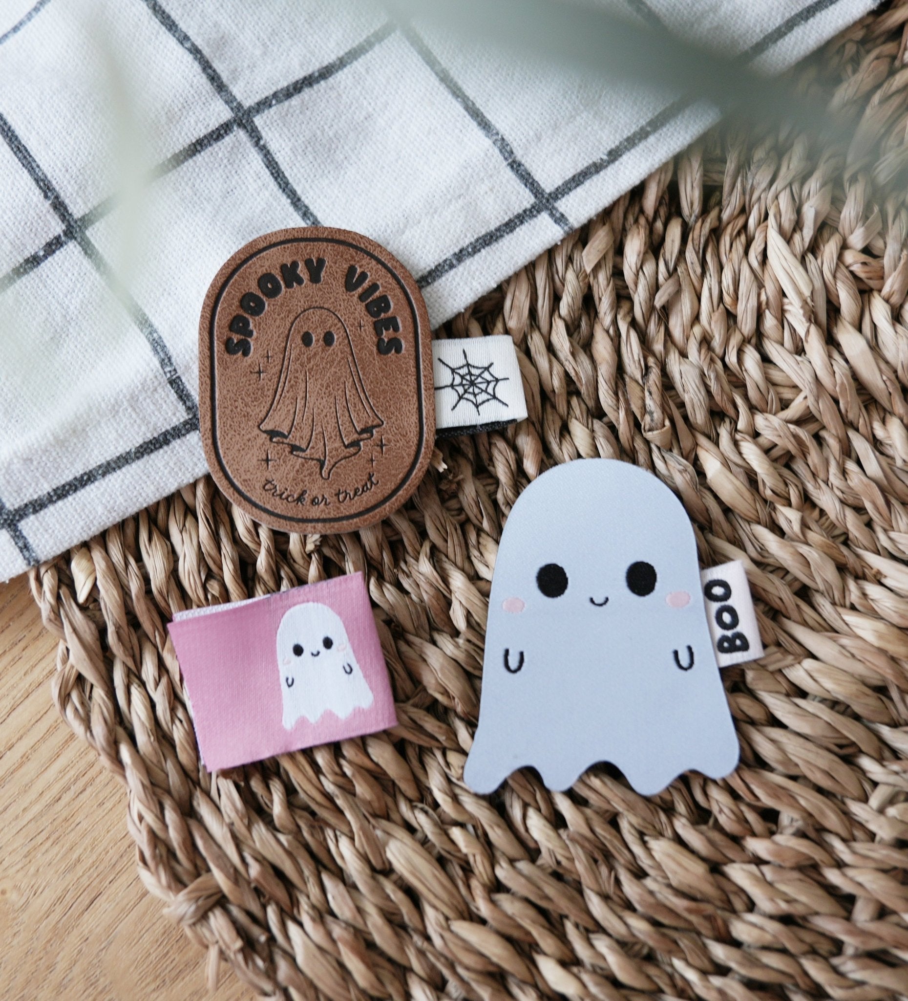 Kunstlederlabel - spooky vibes *iron - on* - Paul & Clara