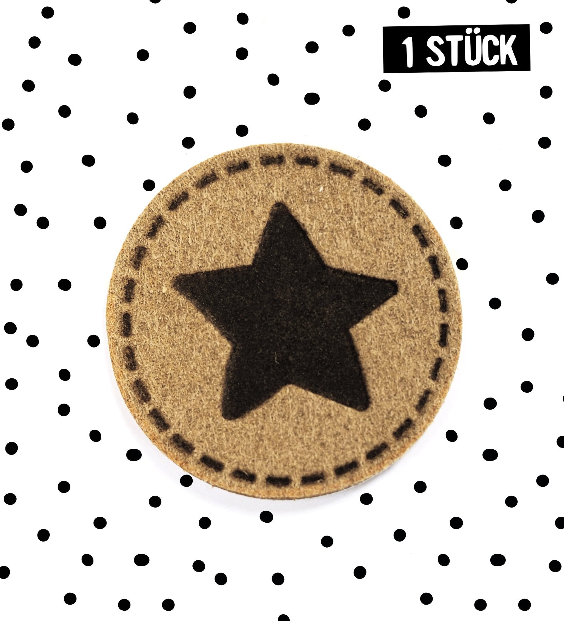 Kunstlederlabel - Stern *iron - on* - Paul & Clara