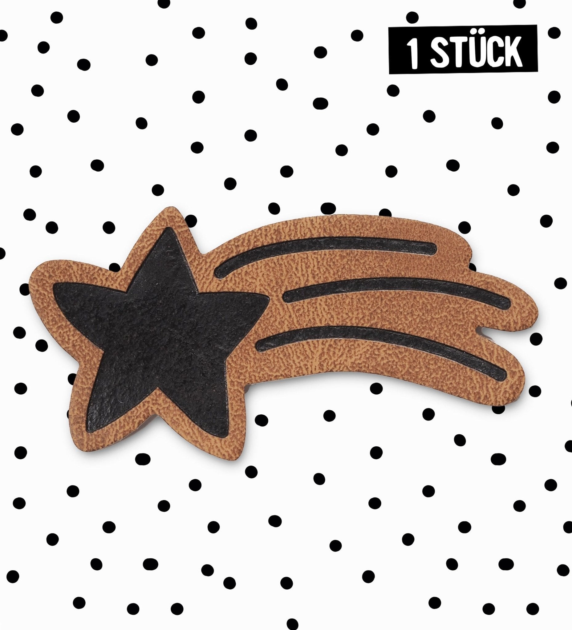 Kunstlederlabel - Sternschnuppe *iron - on* - Paul & Clara