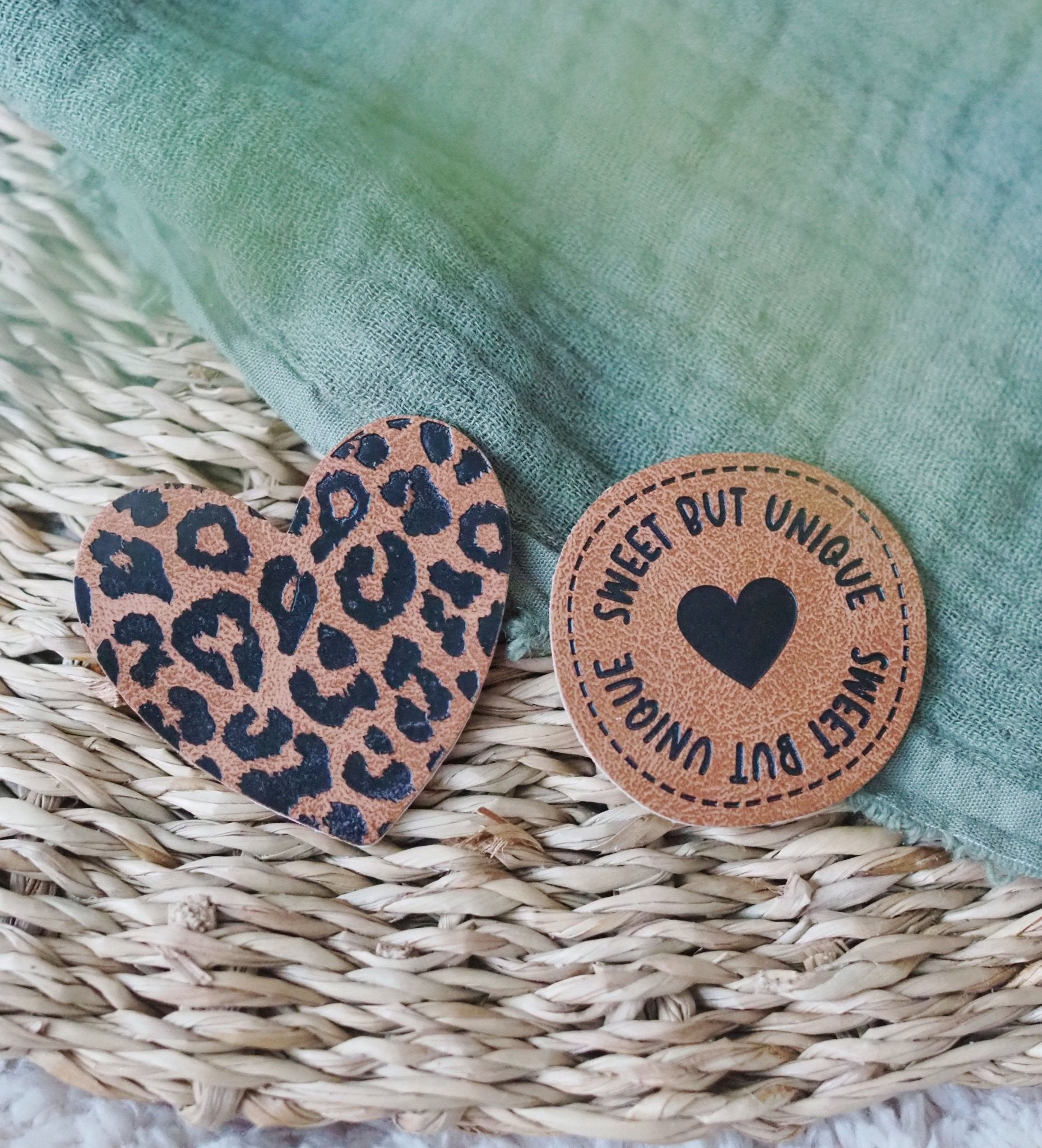 Kunstlederlabel - sweet but unique *iron - on* - Paul & Clara