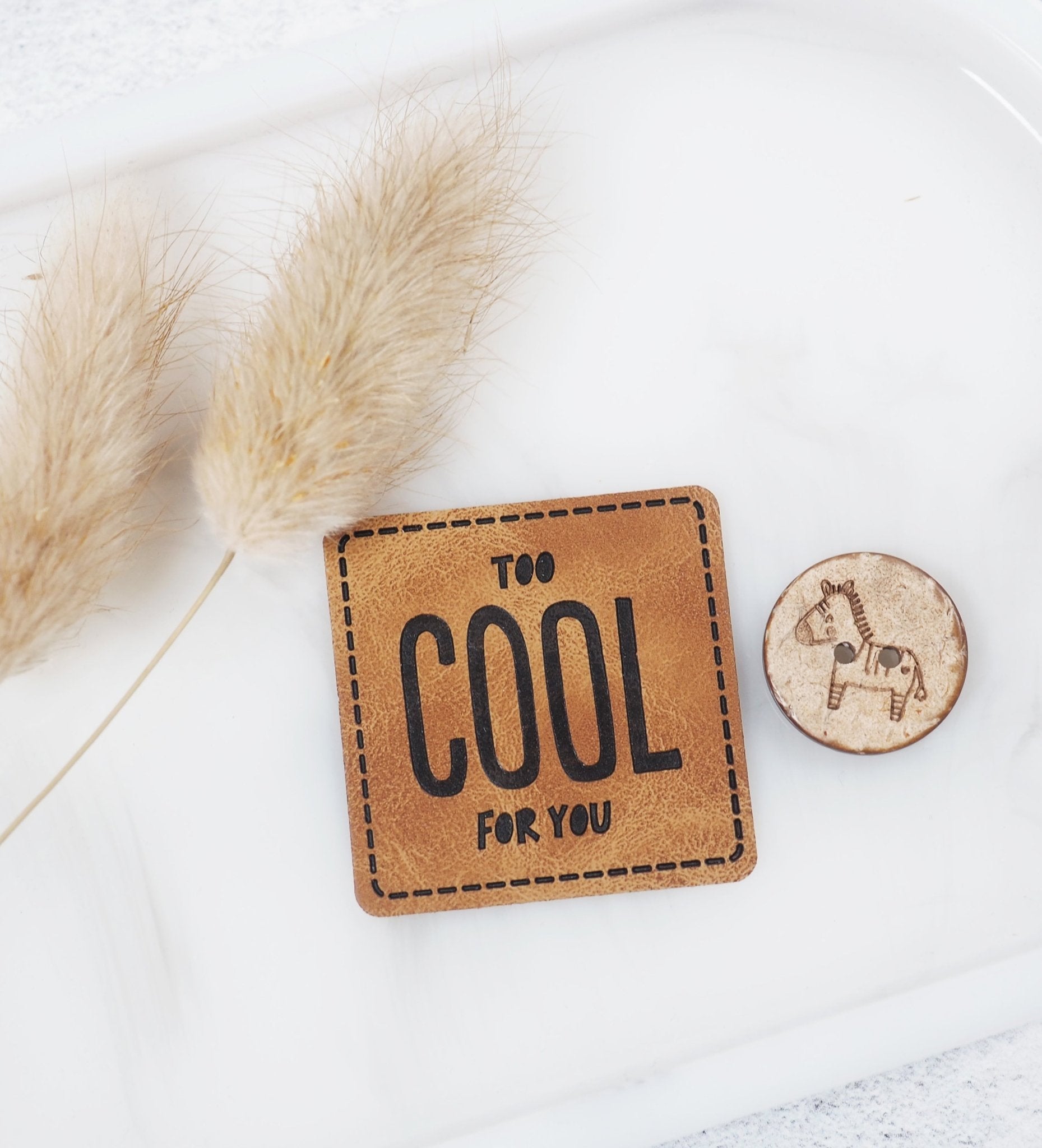 Kunstlederlabel - too cool for you *iron - on* - Paul & Clara