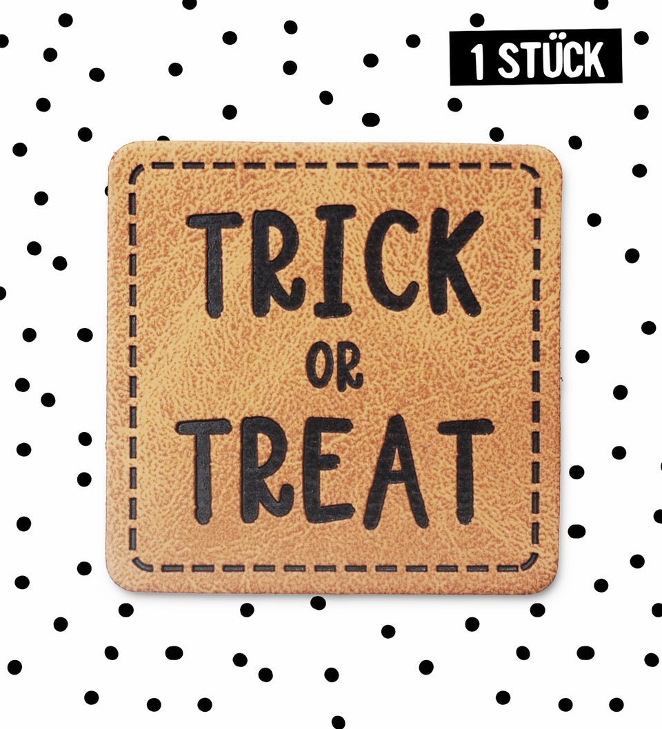 Kunstlederlabel - Trick or Treat *iron - on* - Paul & Clara
