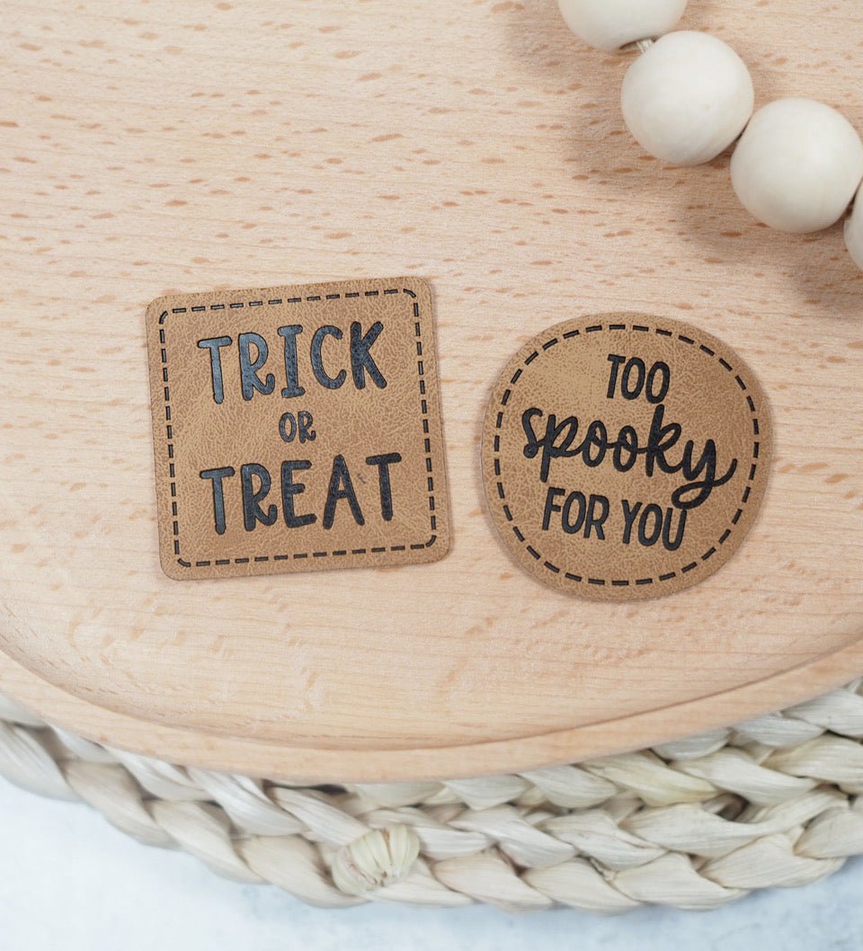 Kunstlederlabel - Trick or Treat *iron - on* - Paul & Clara