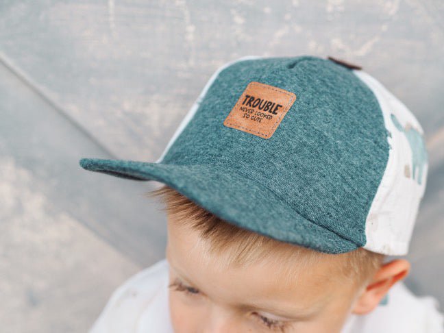 Kunstlederlabel - trouble never looked so cute *iron - on* - Paul & Clara