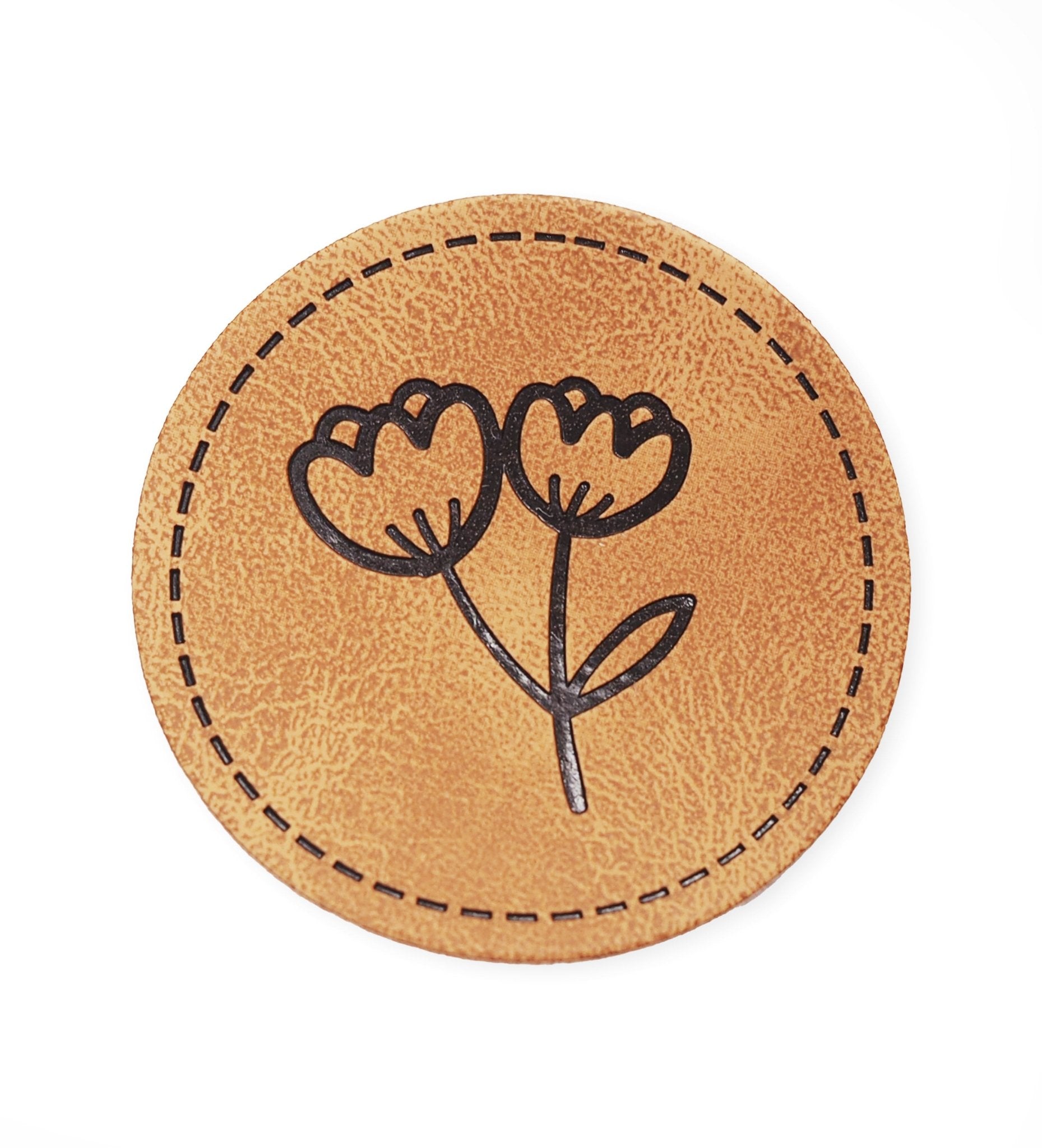 Kunstlederlabel - Tulpe *iron - on* - Paul & Clara