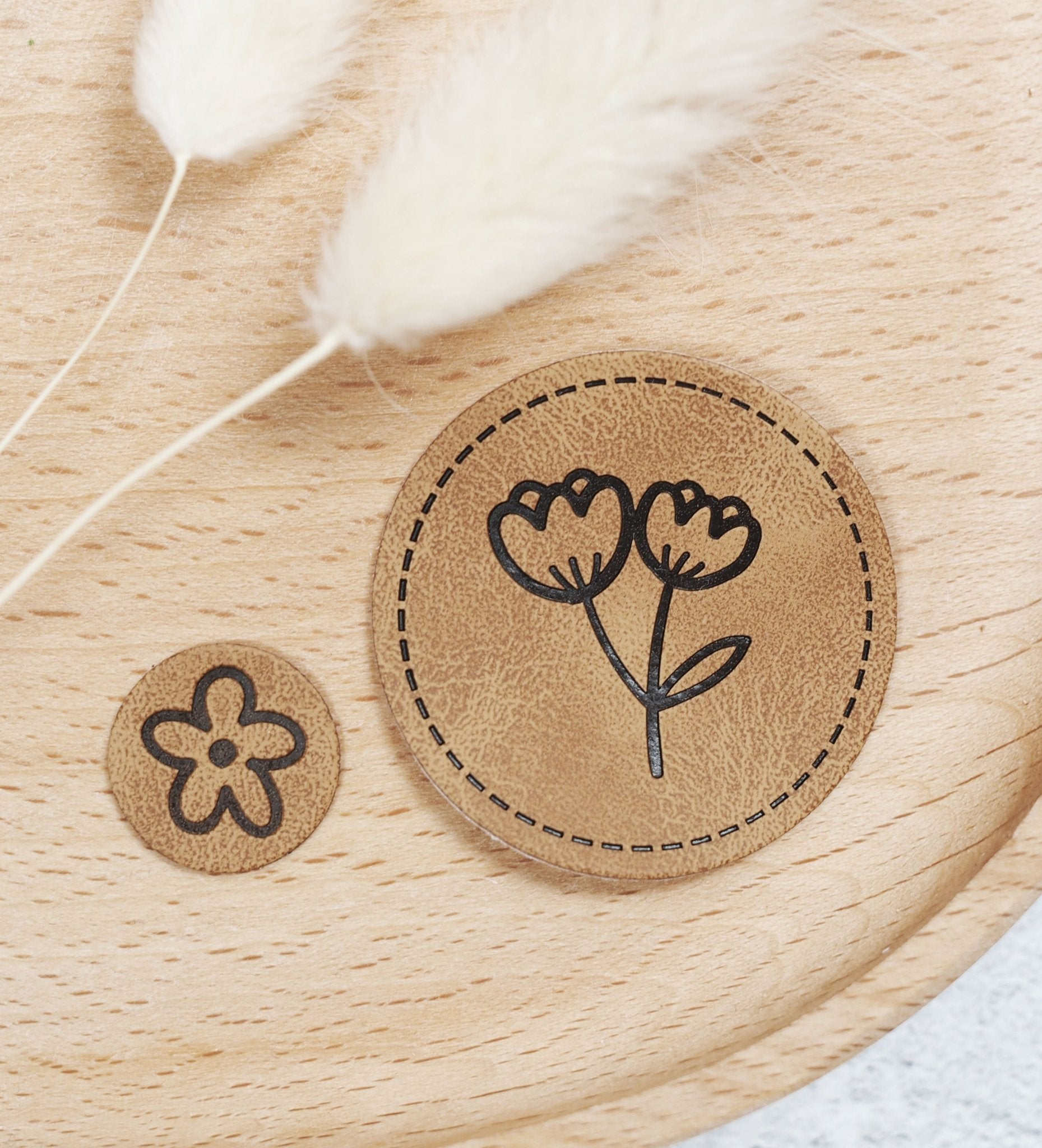 Kunstlederlabel - Tulpe *iron - on* - Paul & Clara