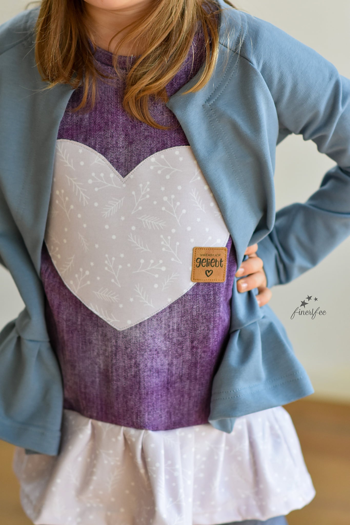 Kunstlederlabel - unendlich geliebt *iron - on* - Paul & Clara