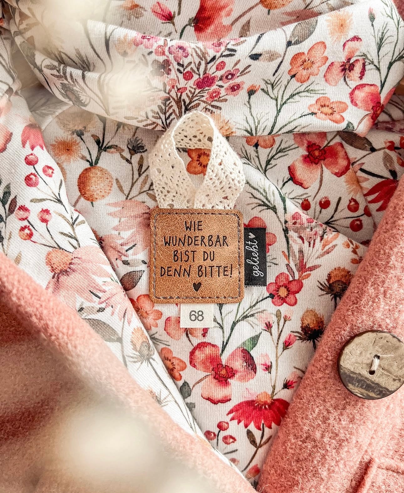 Kunstlederlabel - wie wunderbar bist du denn bitte? *iron - on* - Paul & Clara