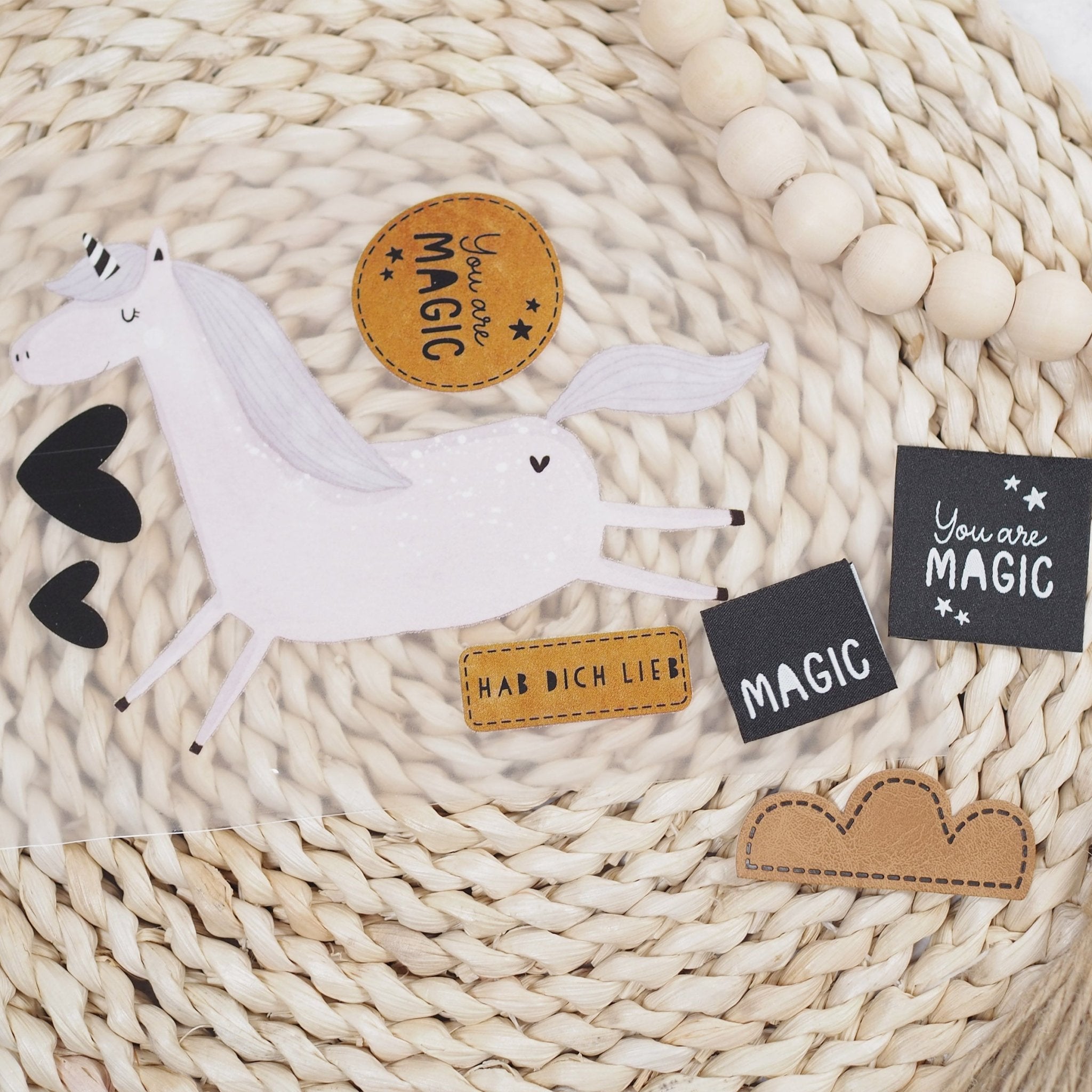 Kunstlederlabel - Wolke *iron - on* - Paul & Clara