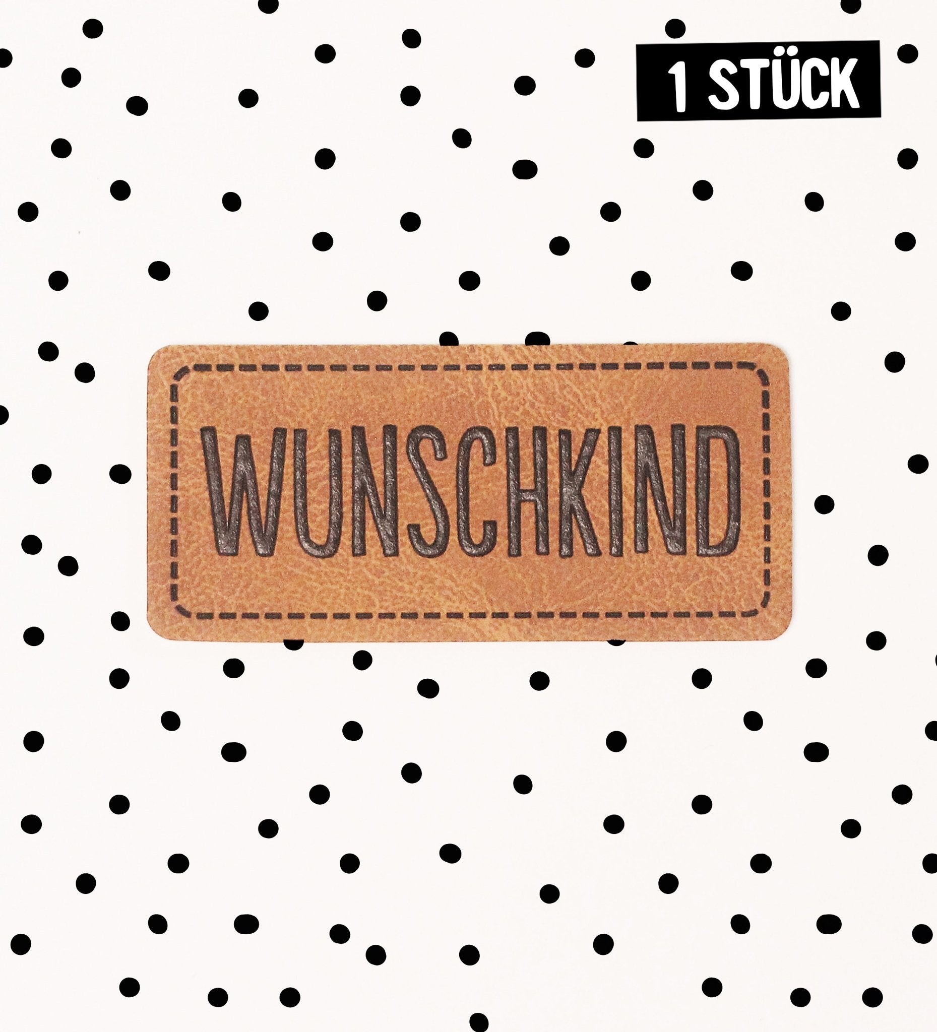 Kunstlederlabel - Wunschkind *iron - on* - Paul & Clara