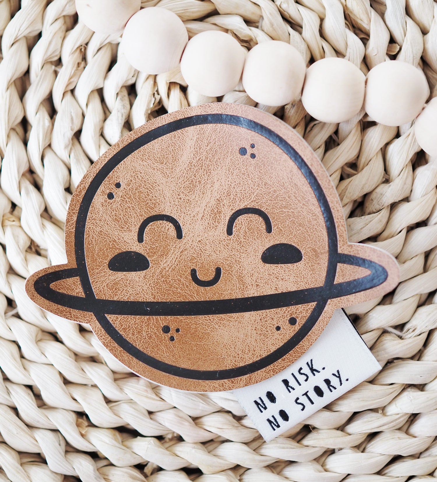 Kunstlederlabel - XL Saturn *iron - on* - Paul & Clara