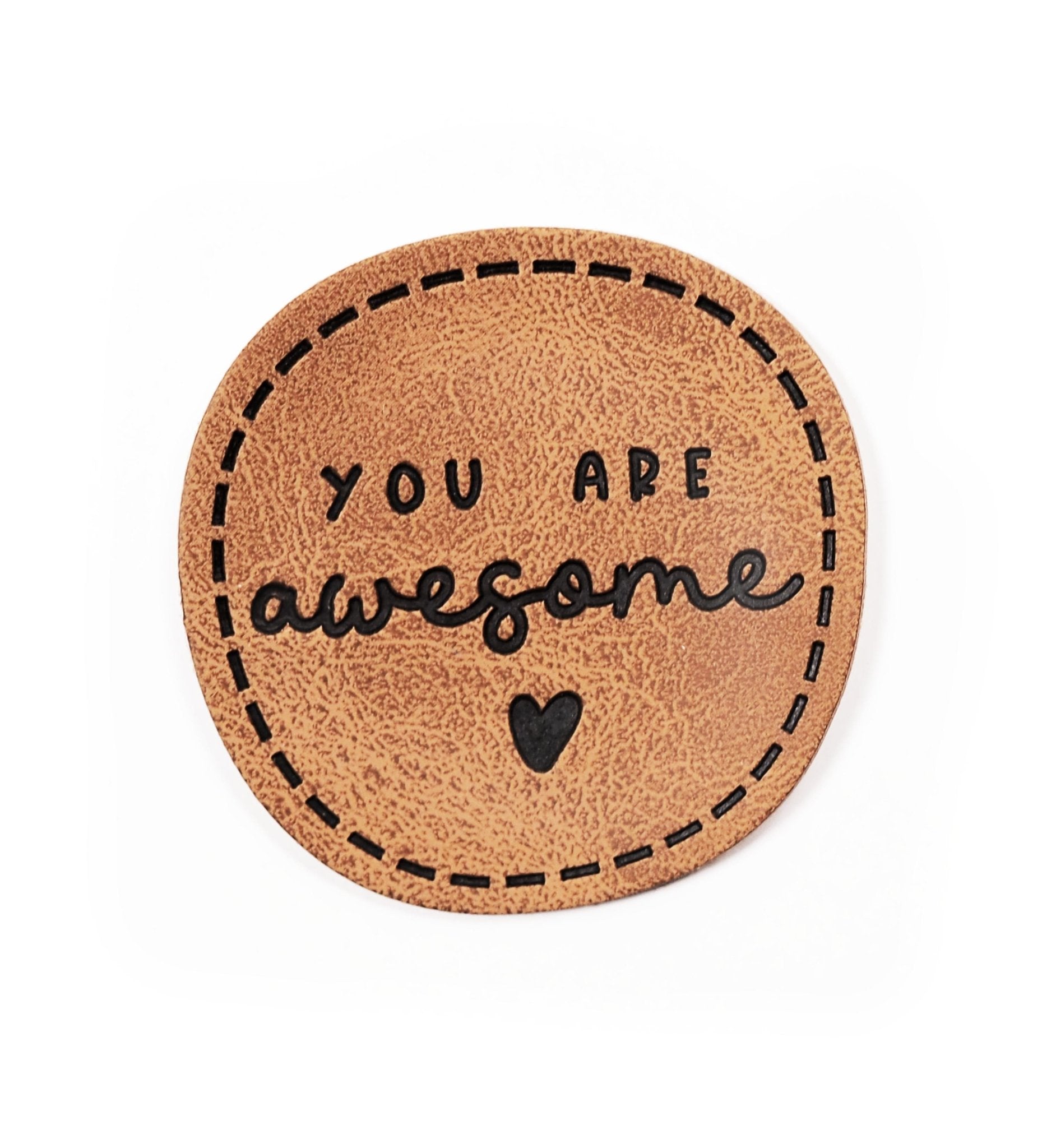 Kunstlederlabel - you are awesome *iron - on* - Paul & Clara