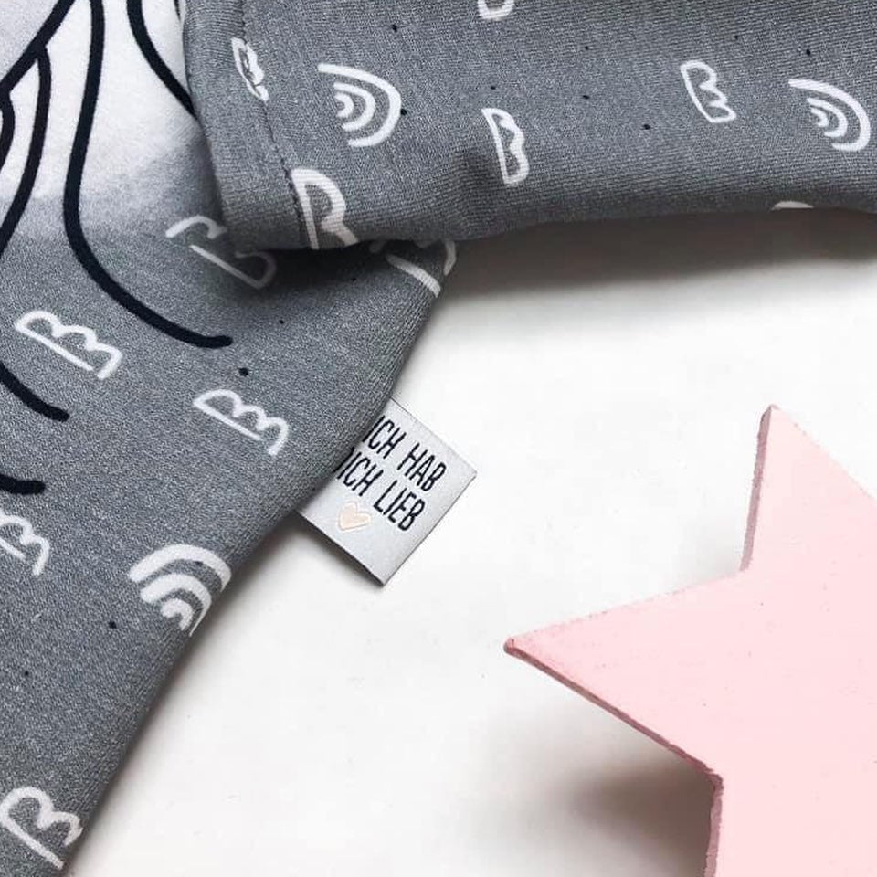 Label *Ich hab dich lieb* - 3,1 x 2,4 cm - 4er Pack - Paul & Clara