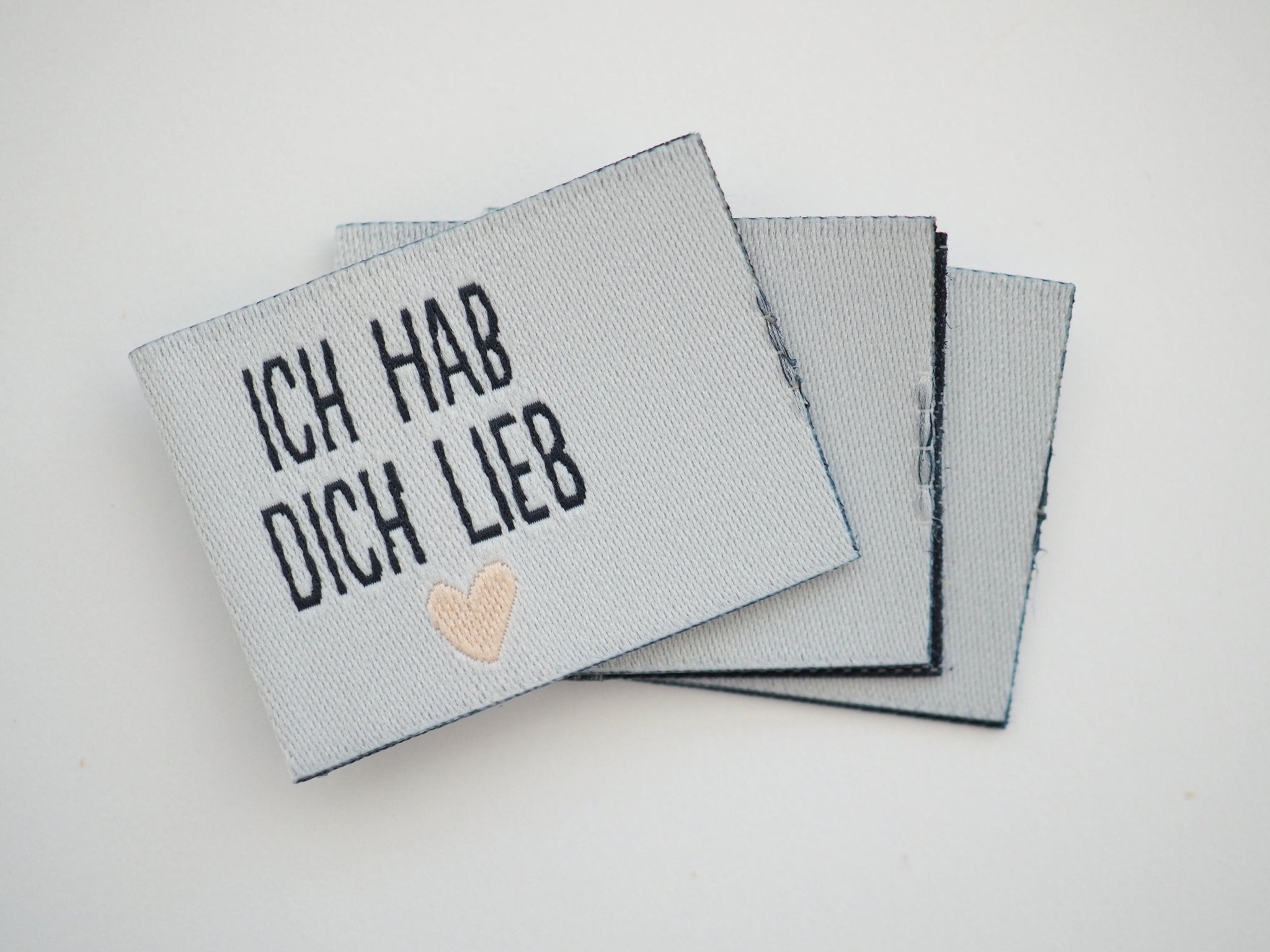 Label *Ich hab dich lieb* - 3,1 x 2,4 cm - 4er Pack - Paul & Clara