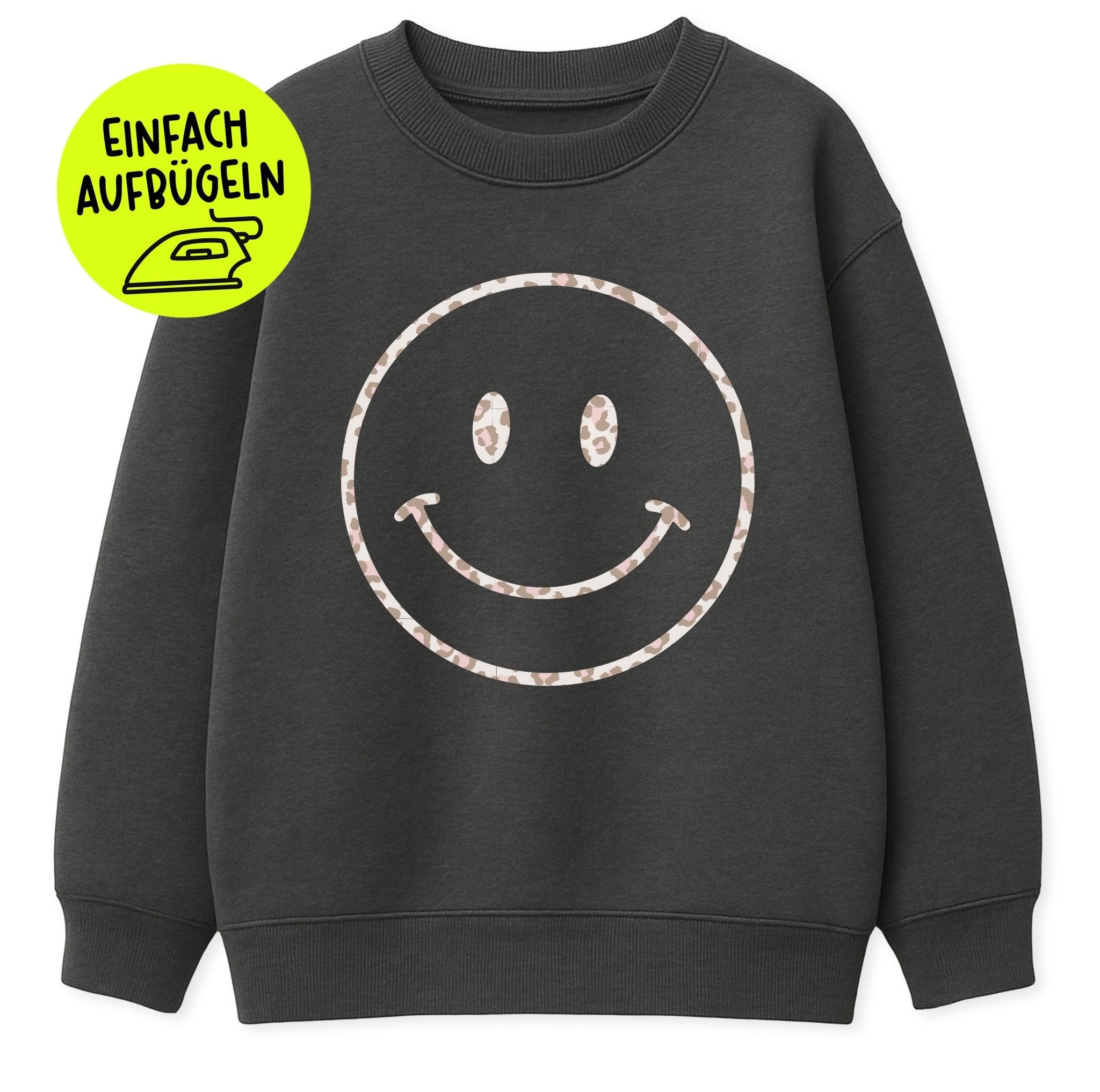 *LIMITIERT* XL Flock - Patch - smile - Leo - *iron - on* - Paul & Clara