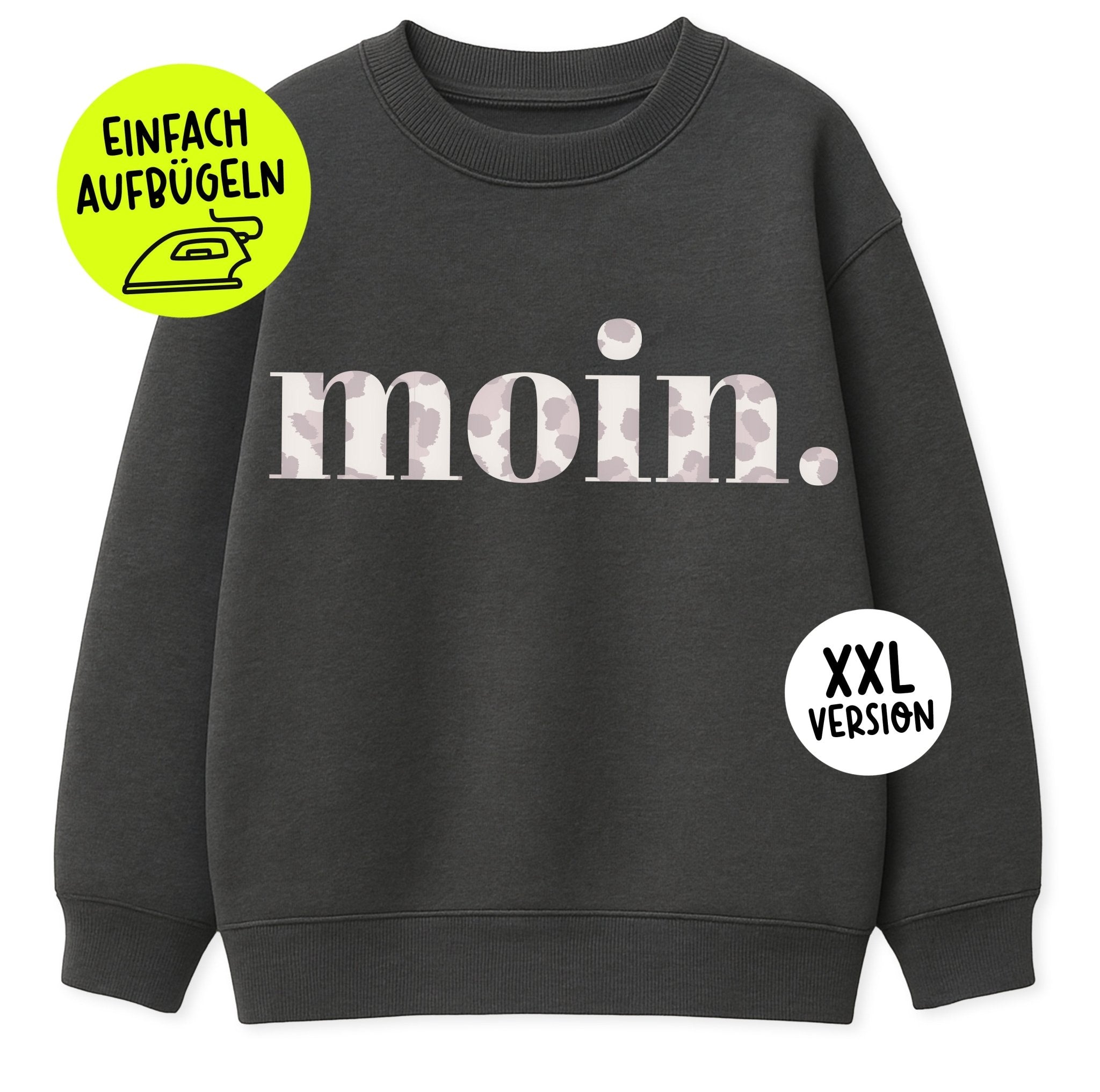 *LIMITIERT* XXL Flock - Patch - moin *iron - on* - Paul & Clara