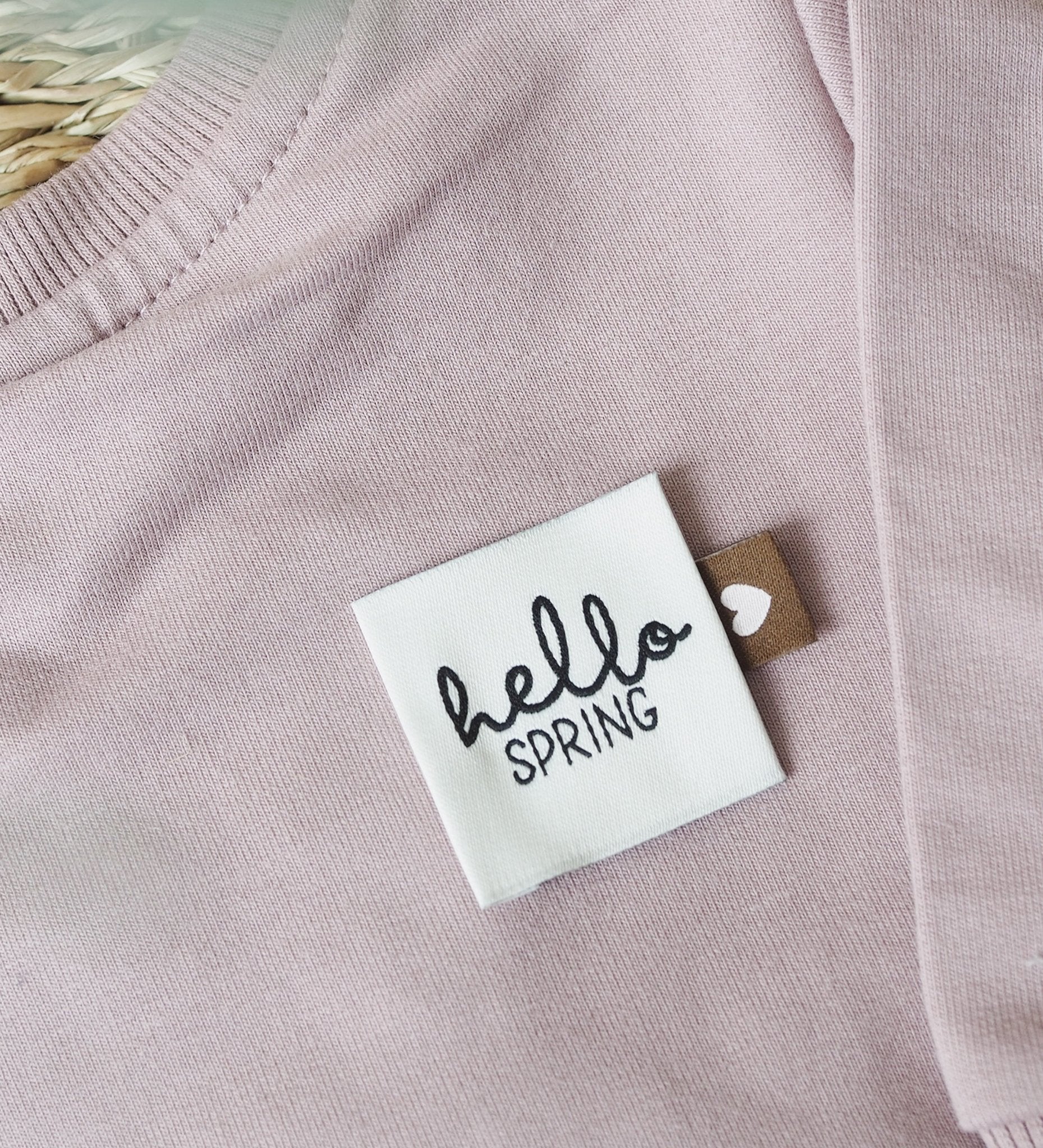 Mini - Klapp - Weblabel *Herzen Braun/Rosa* - 3er - Set - Paul & Clara