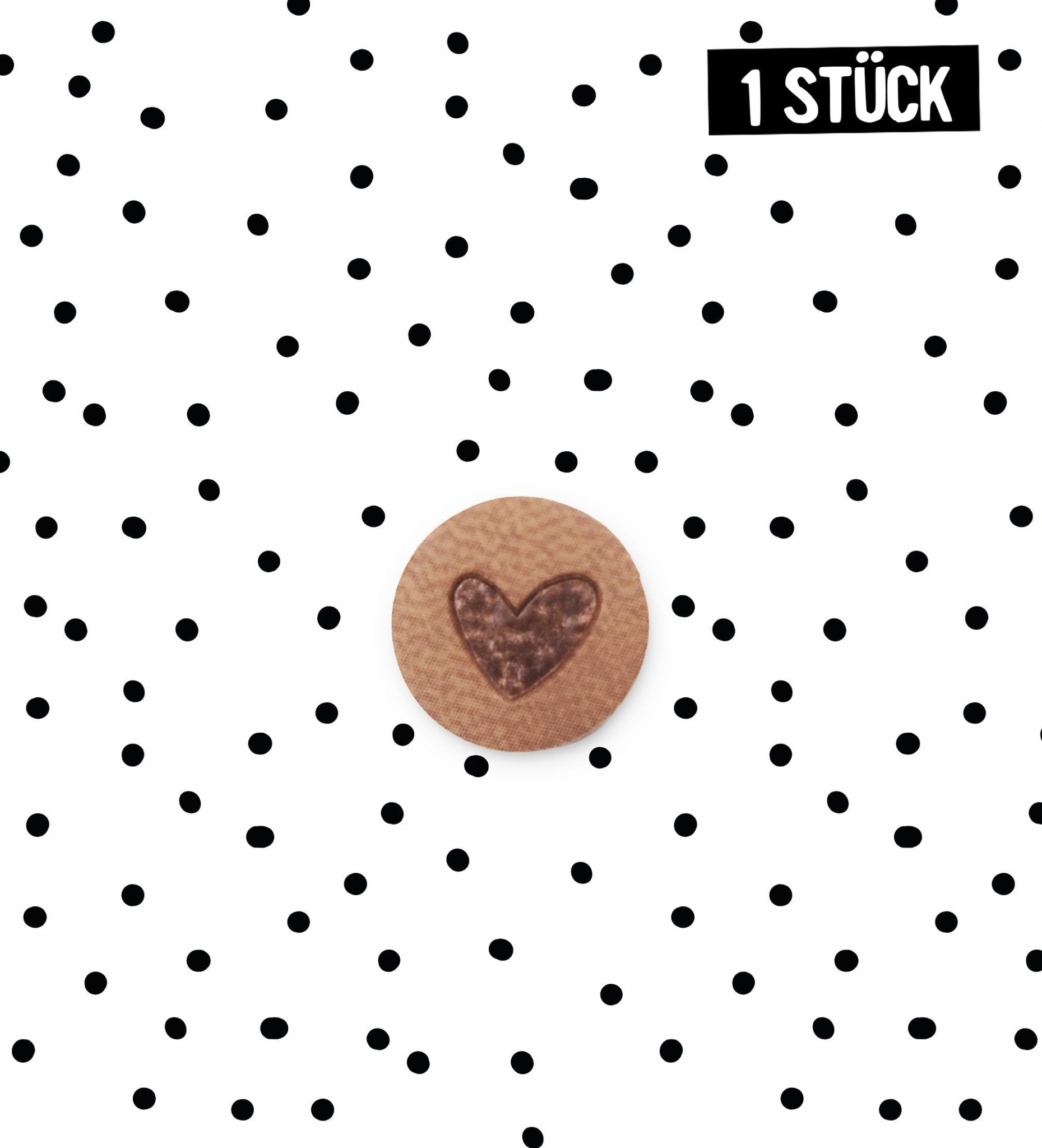 Mini Kunstleder Patch - Herz *iron - on* - Paul & Clara