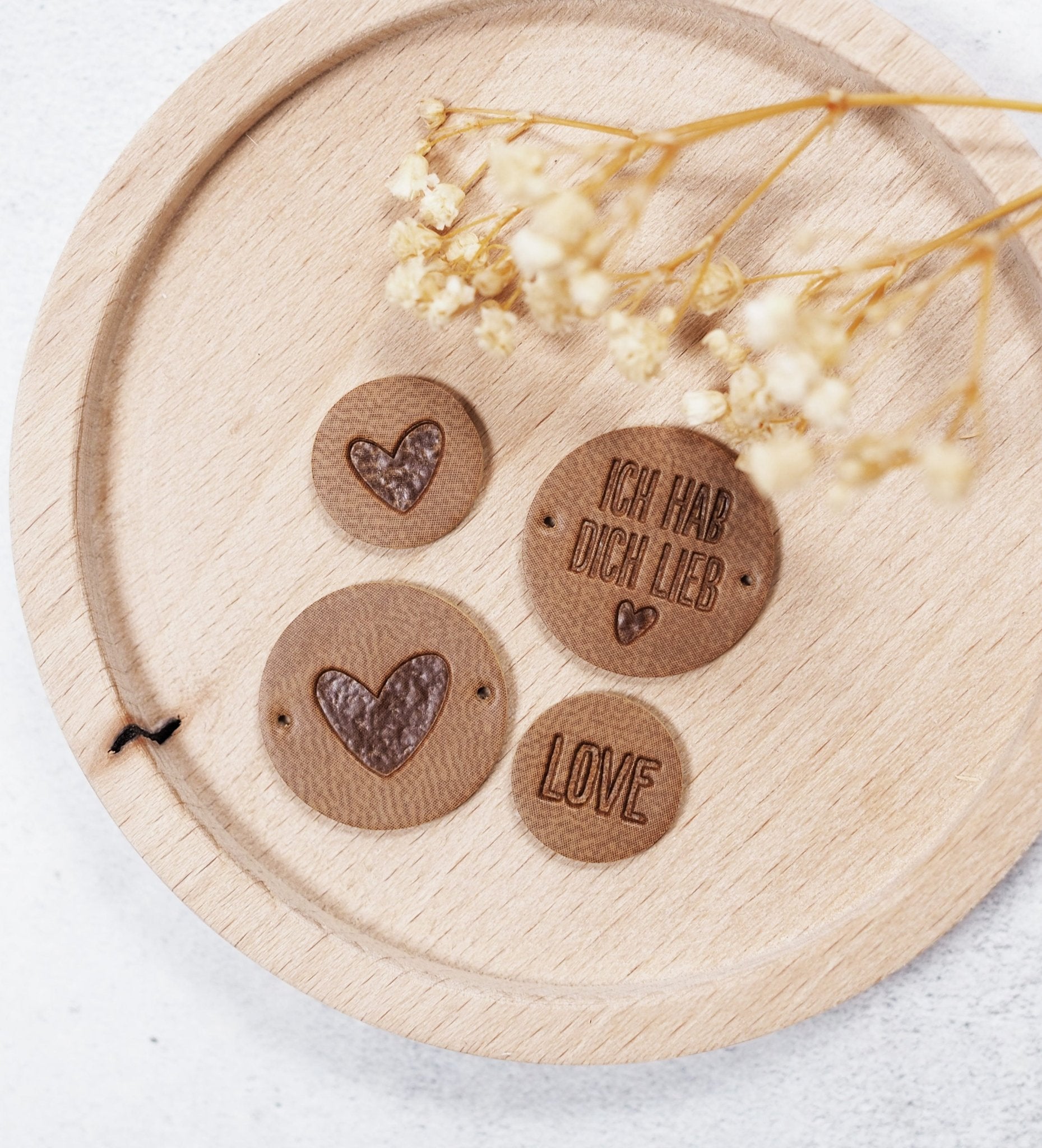 Mini Kunstleder Patch - LOVE *iron - on* - Paul & Clara