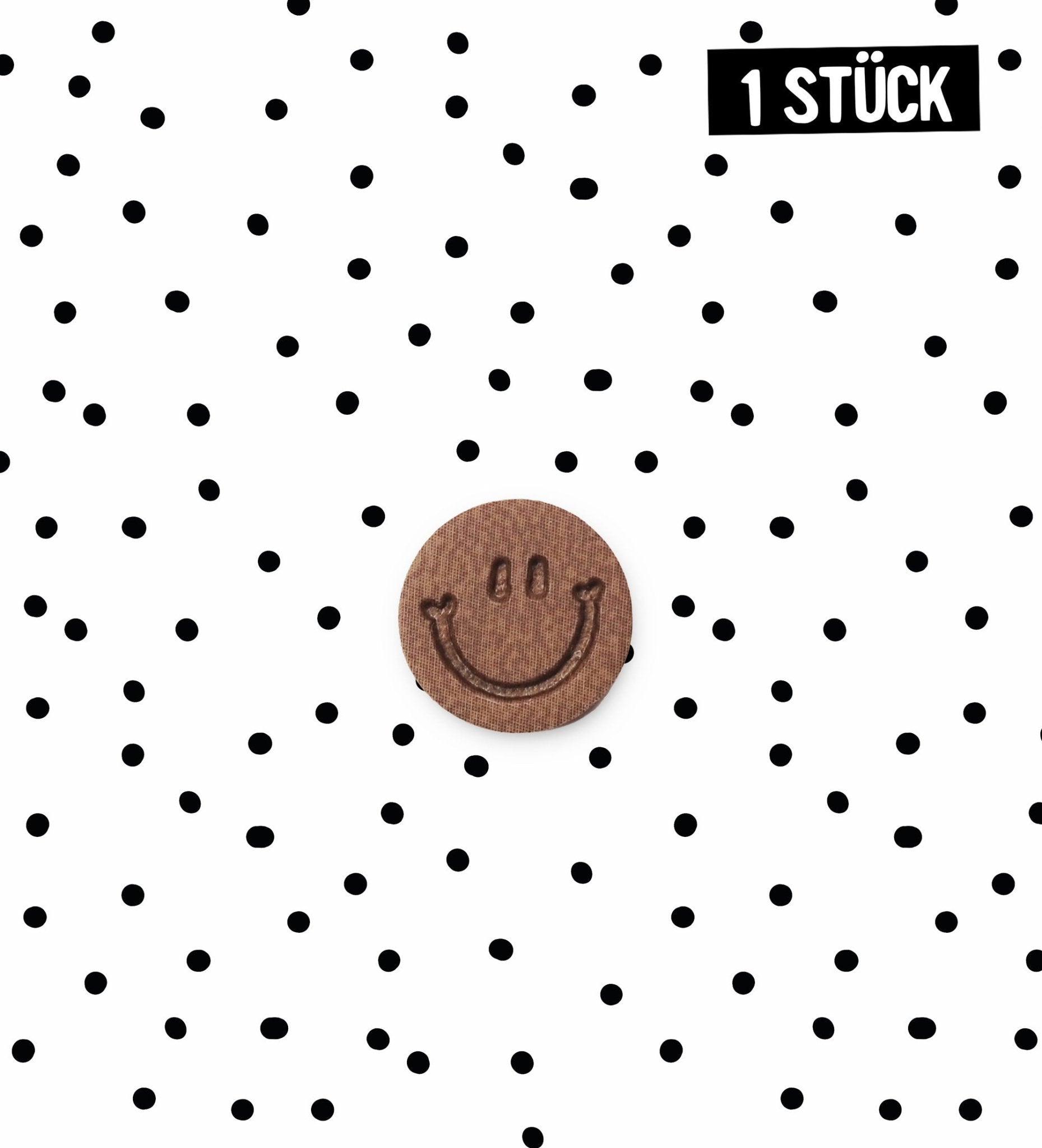 Mini Kunstleder Patch - SMILE :) *iron - on* - Paul & Clara