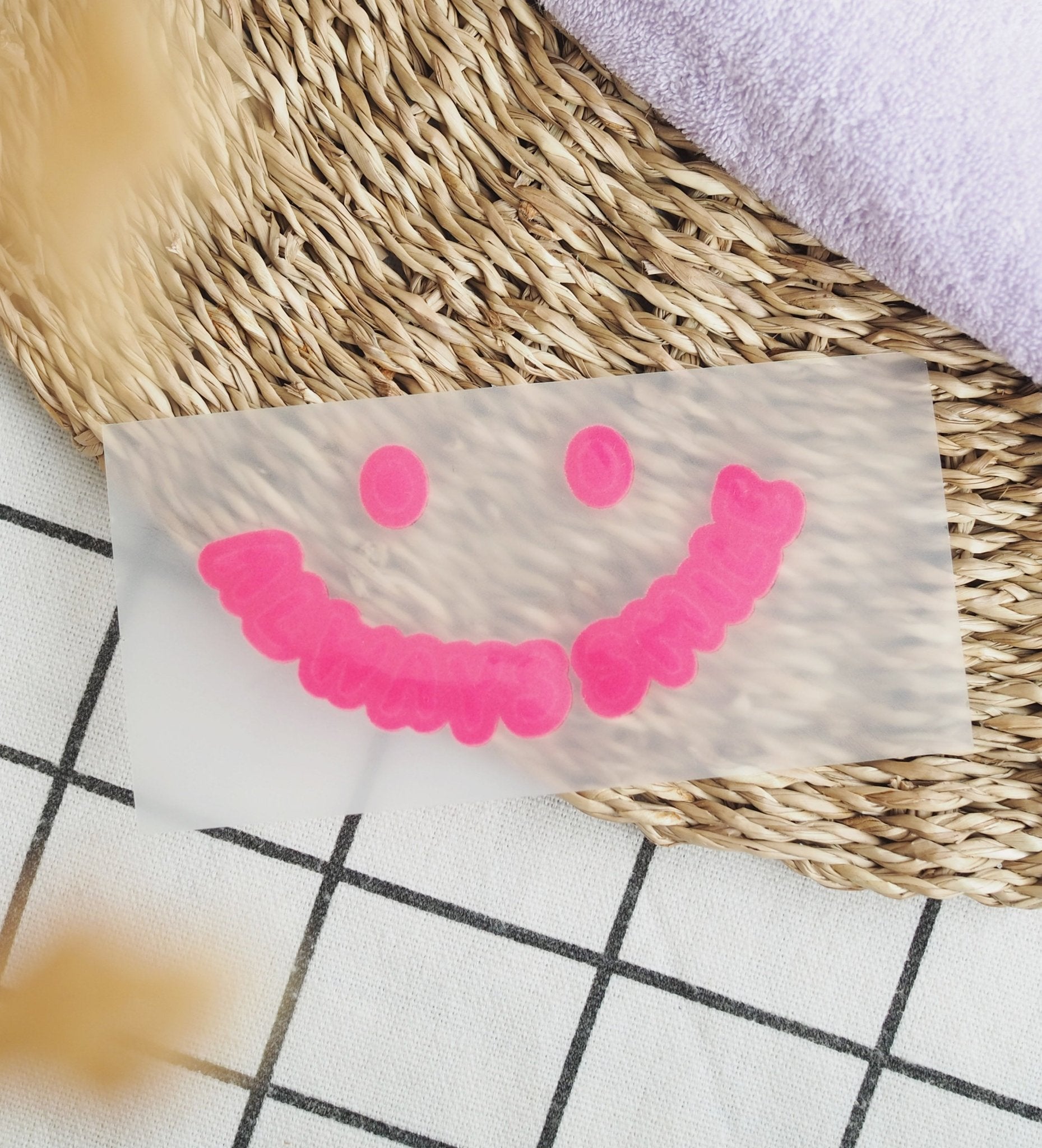 NEU! Flock - Patch - always smile *iron - on* - Paul & Clara