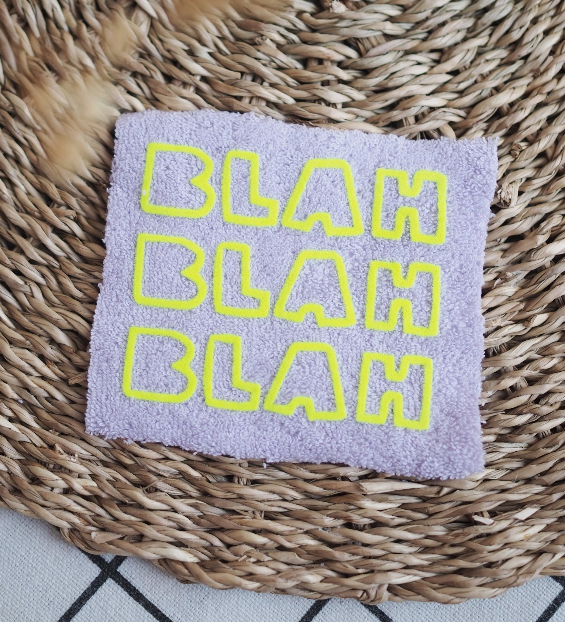 NEU! Flock - Patch - blah blah blah *iron - on* - Paul & Clara