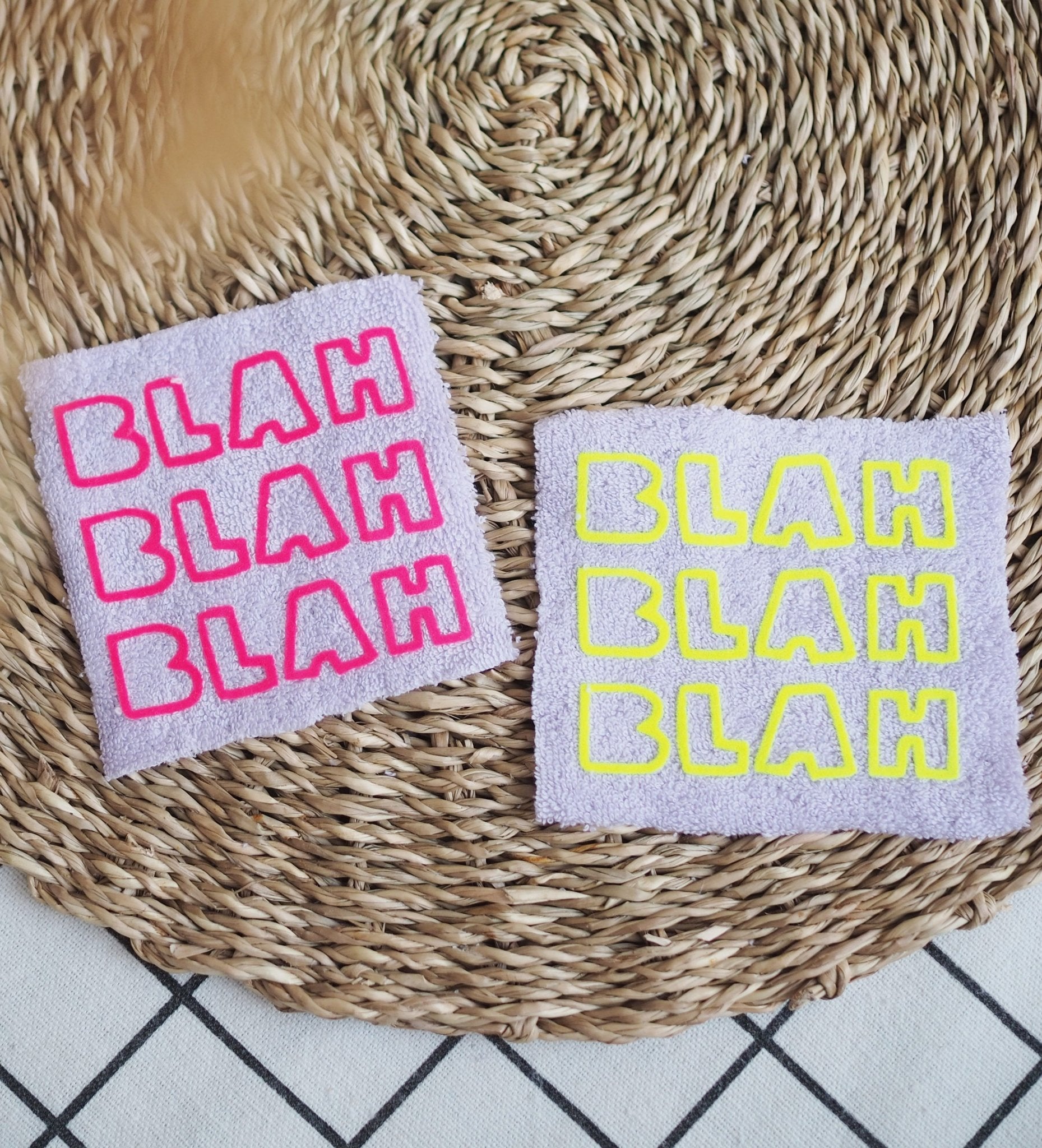 NEU! Flock - Patch - blah blah blah *iron - on* - Paul & Clara