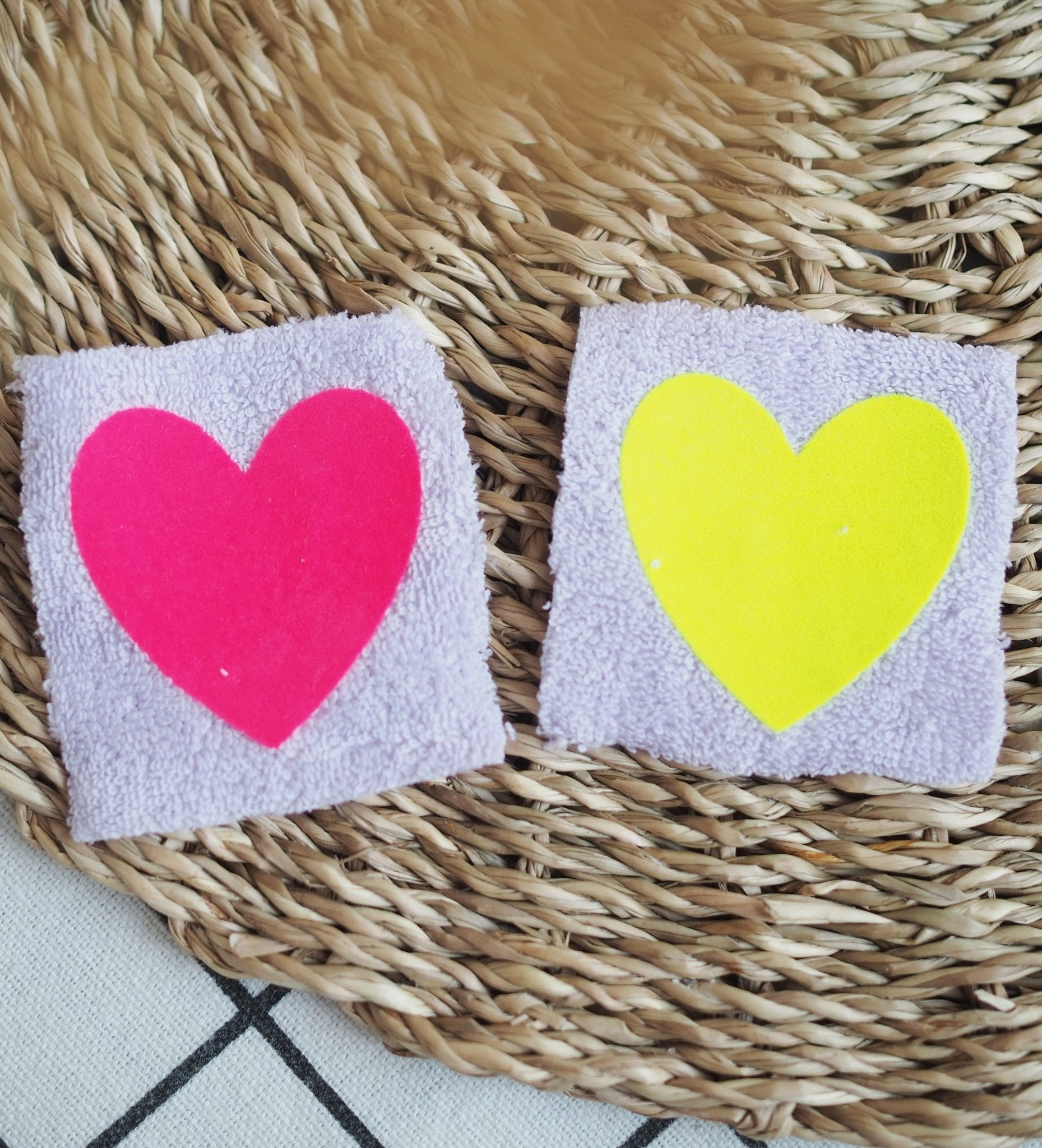 NEU! Flock - Patch - Herz *iron - on* - Paul & Clara