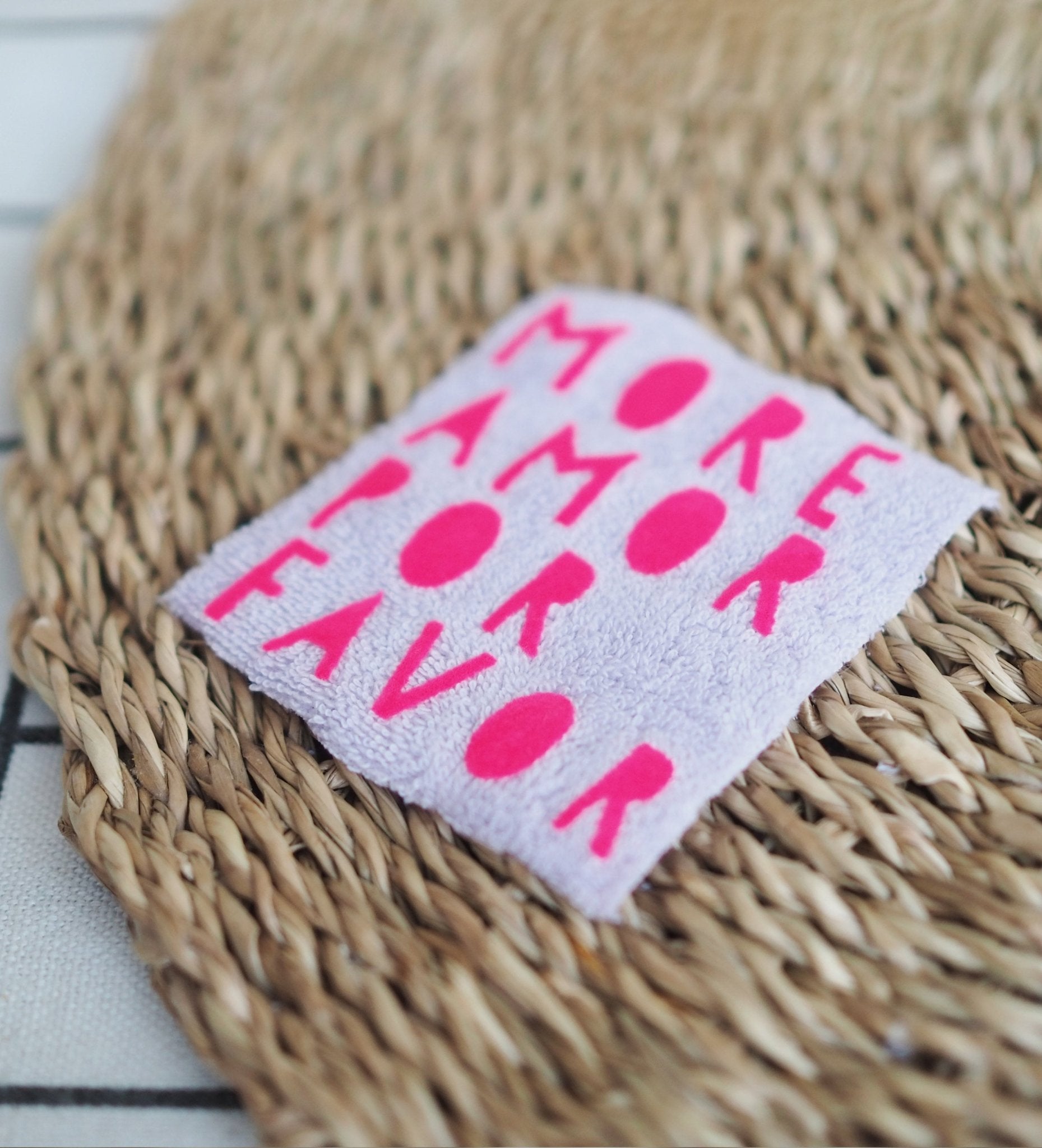 NEU! Flock - Patch - more amor *iron - on* - Paul & Clara