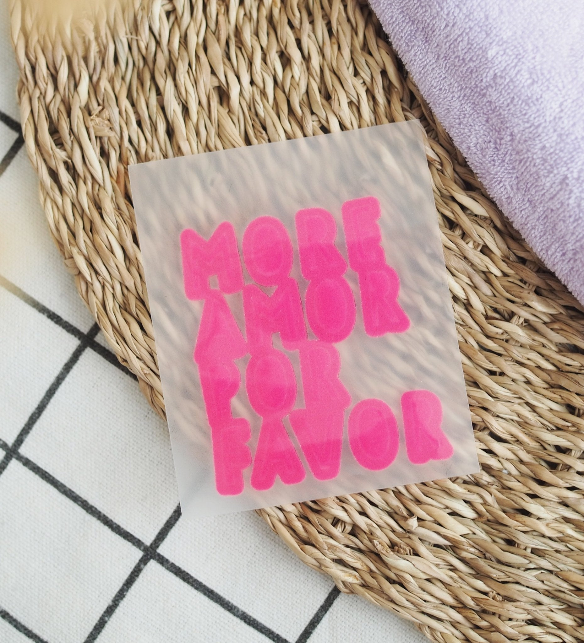 NEU! Flock - Patch - more amor *iron - on* - Paul & Clara