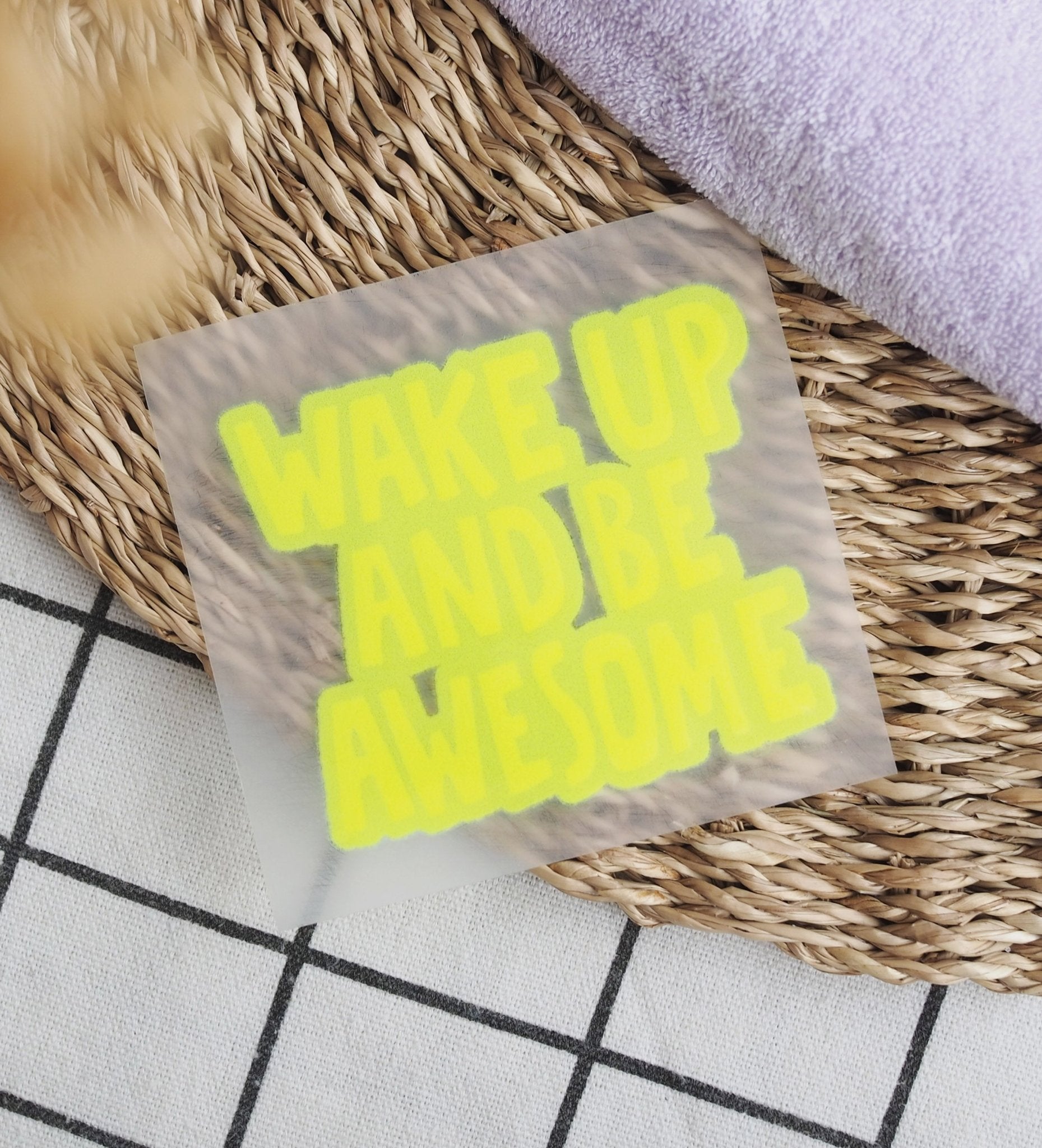 NEU! Flock - Patch - wake up and be awesome *iron - on* - Paul & Clara