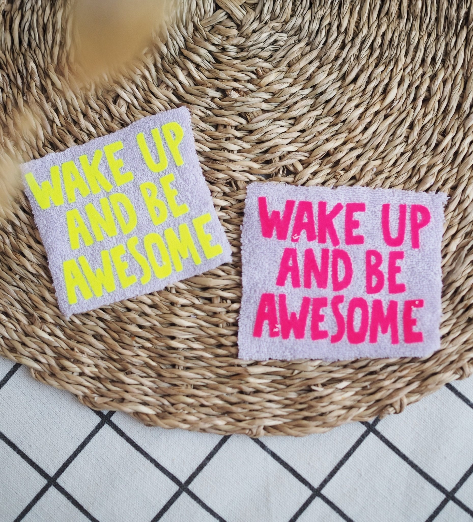 NEU! Flock - Patch - wake up and be awesome *iron - on* - Paul & Clara