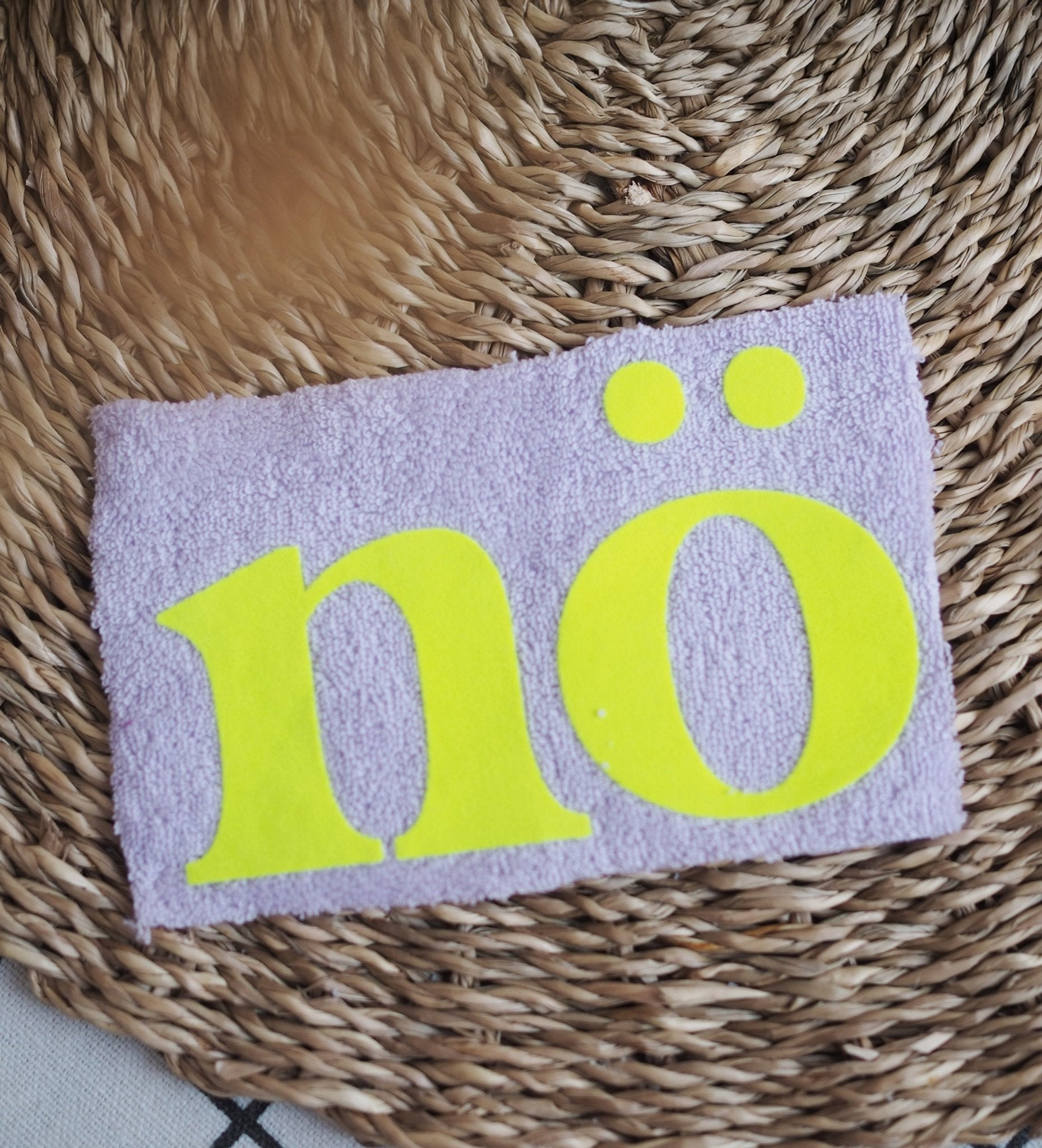 NEU! XL Flock - Patch - nö *iron - on* - Paul & Clara