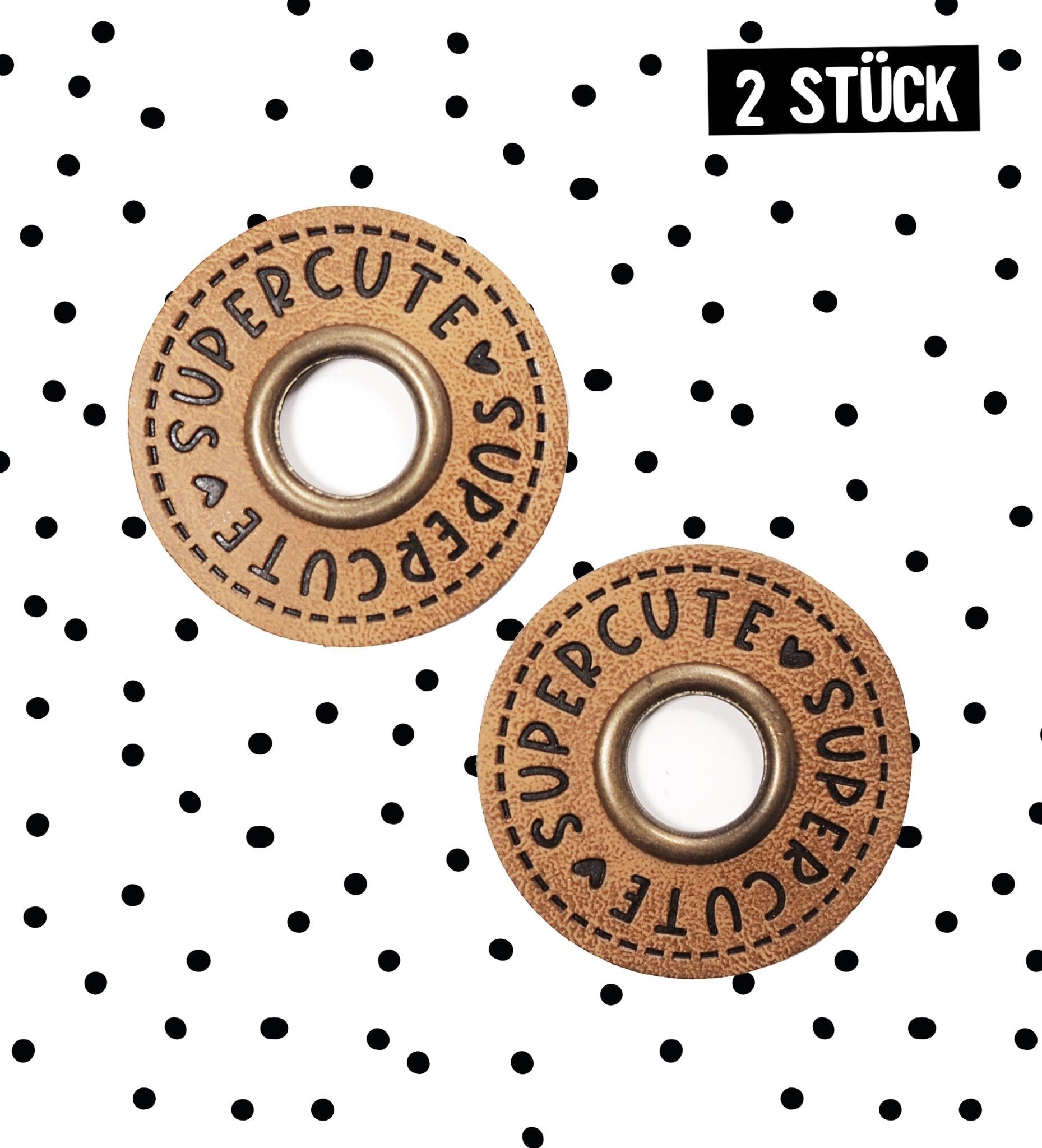 Ösenpatches - *SUPERCUTE* - 3,2 cm* *2 Stück* - Paul & Clara