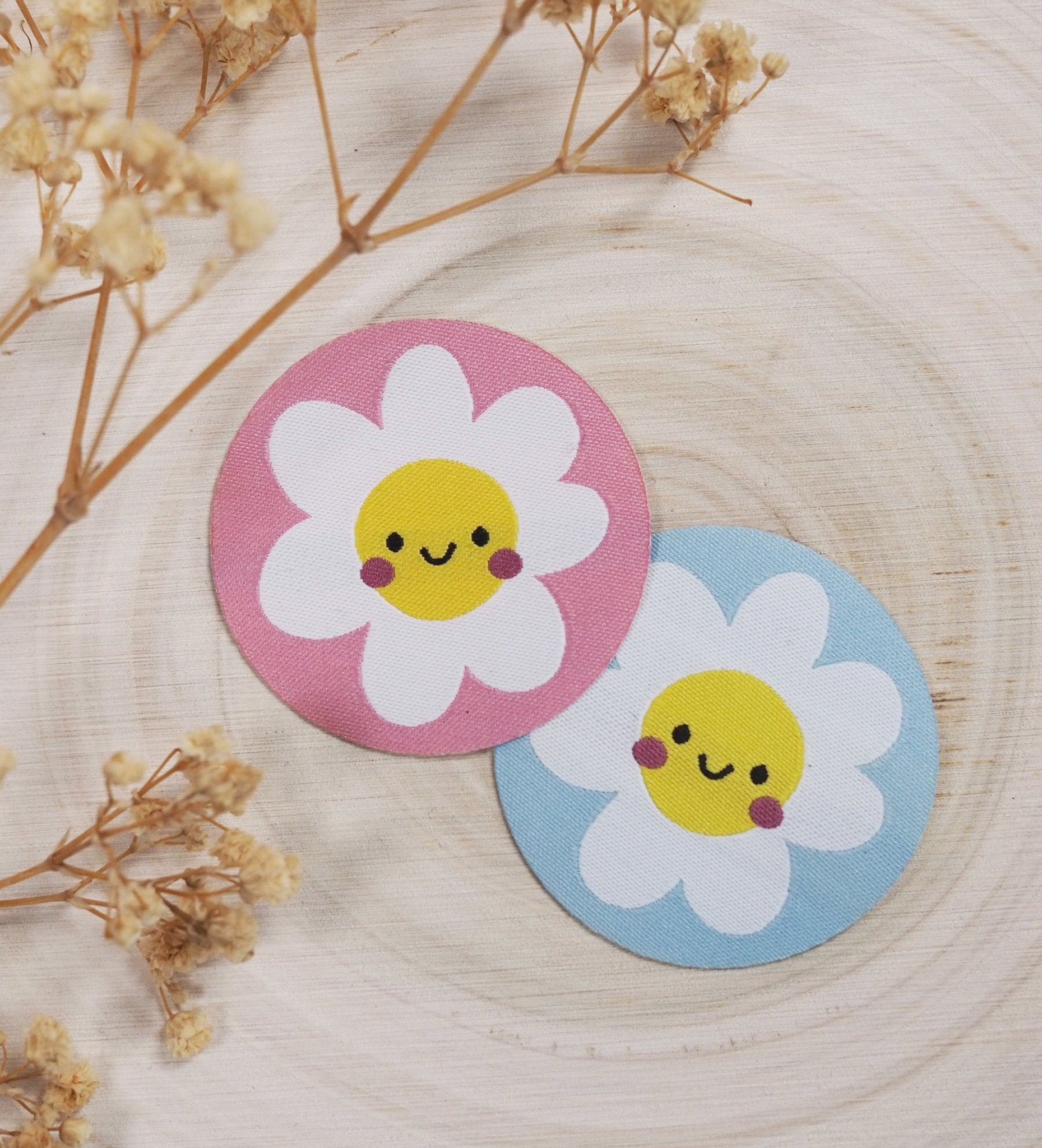 Patch - Blume - baby blau *iron - on* - Paul & Clara