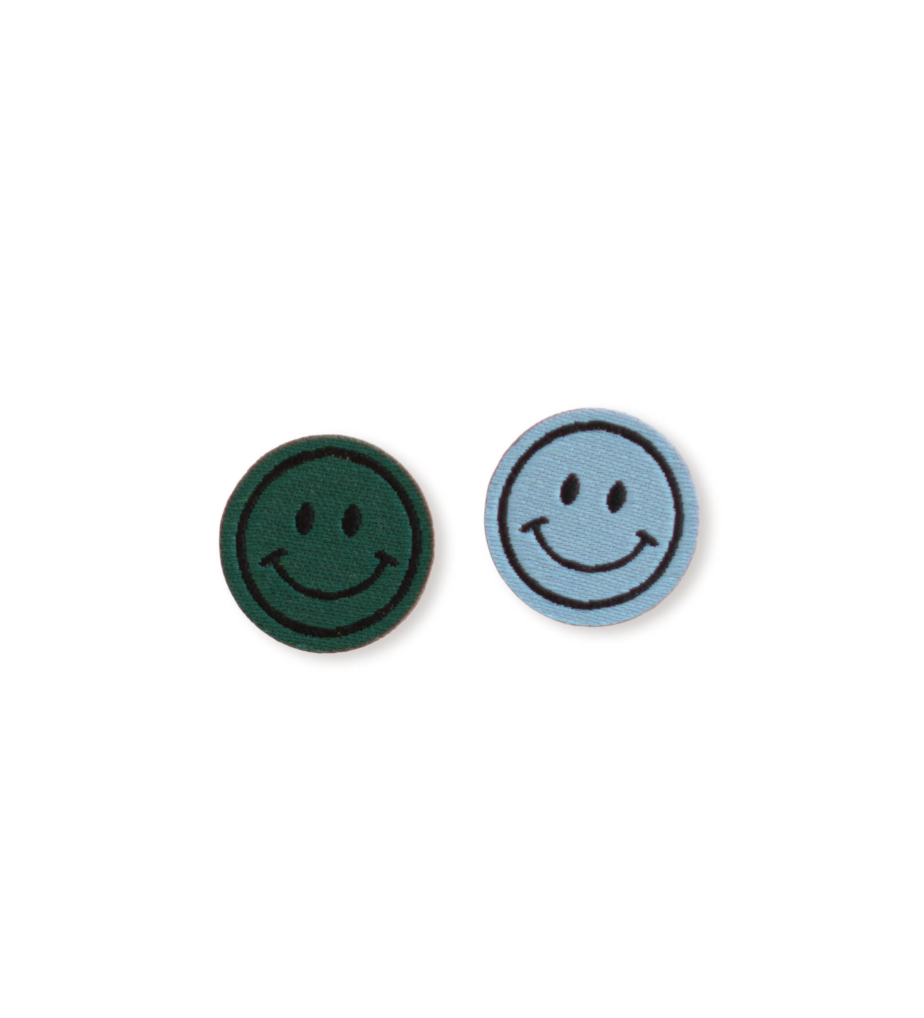 Patch - mini smile - 2er Pack - Dunkelgrün/Blau *iron - on* - Paul & Clara