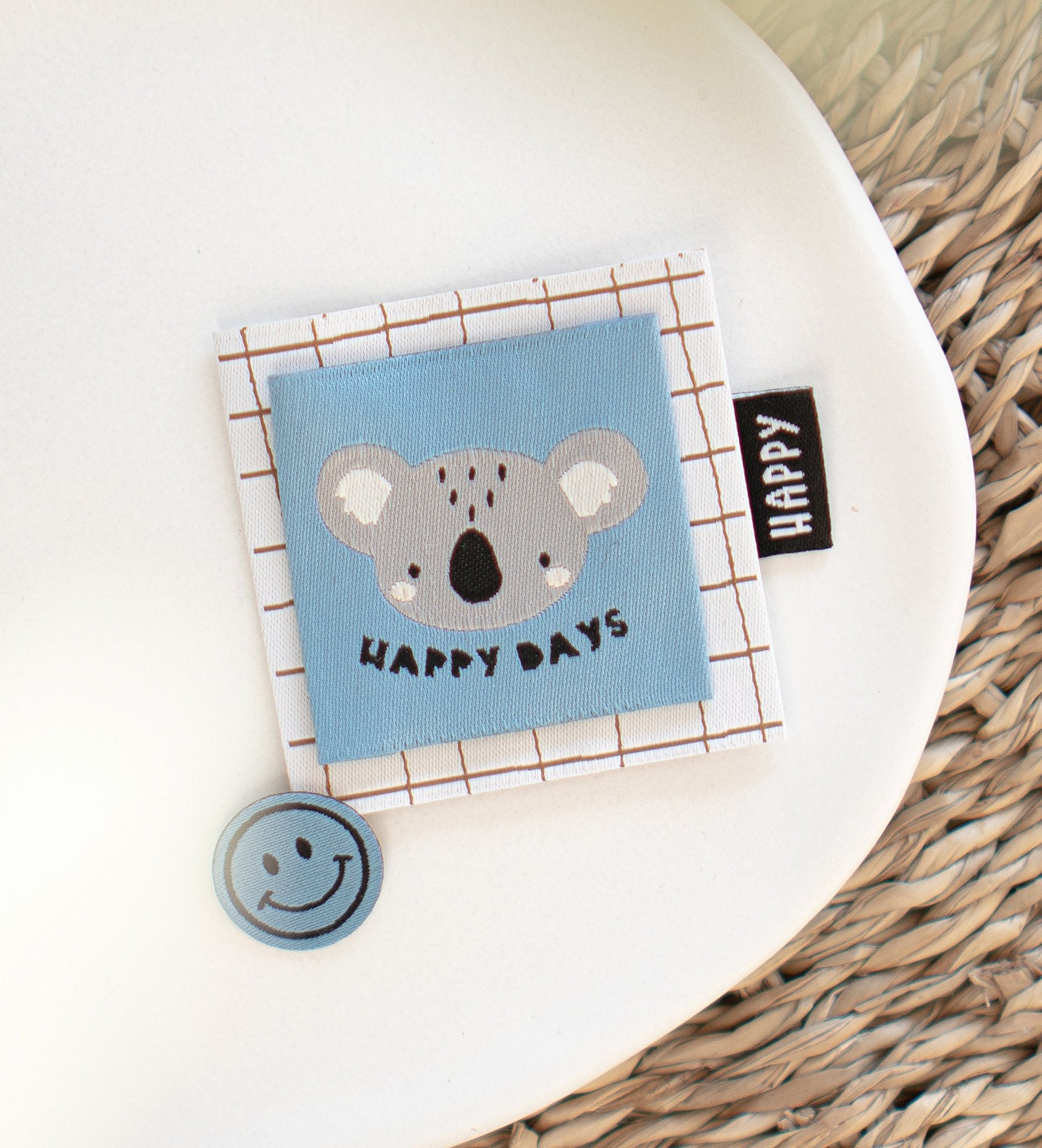 Patch - mini smile - 2er Pack - Dunkelgrün/Blau *iron - on* - Paul & Clara