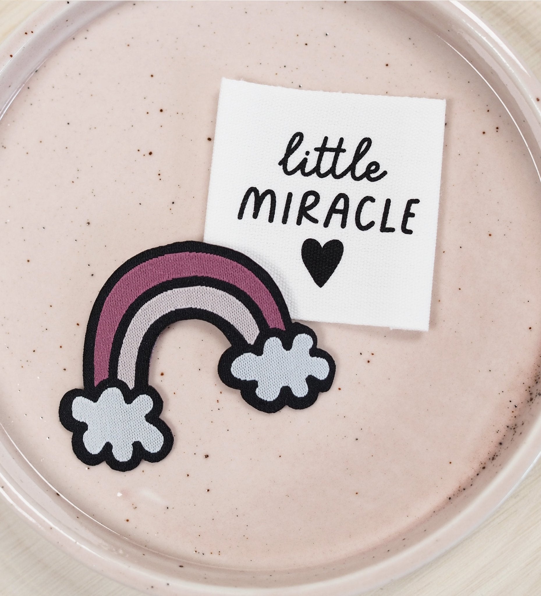 Patch - Regenbogen - Rosa *iron - on* - Paul & Clara