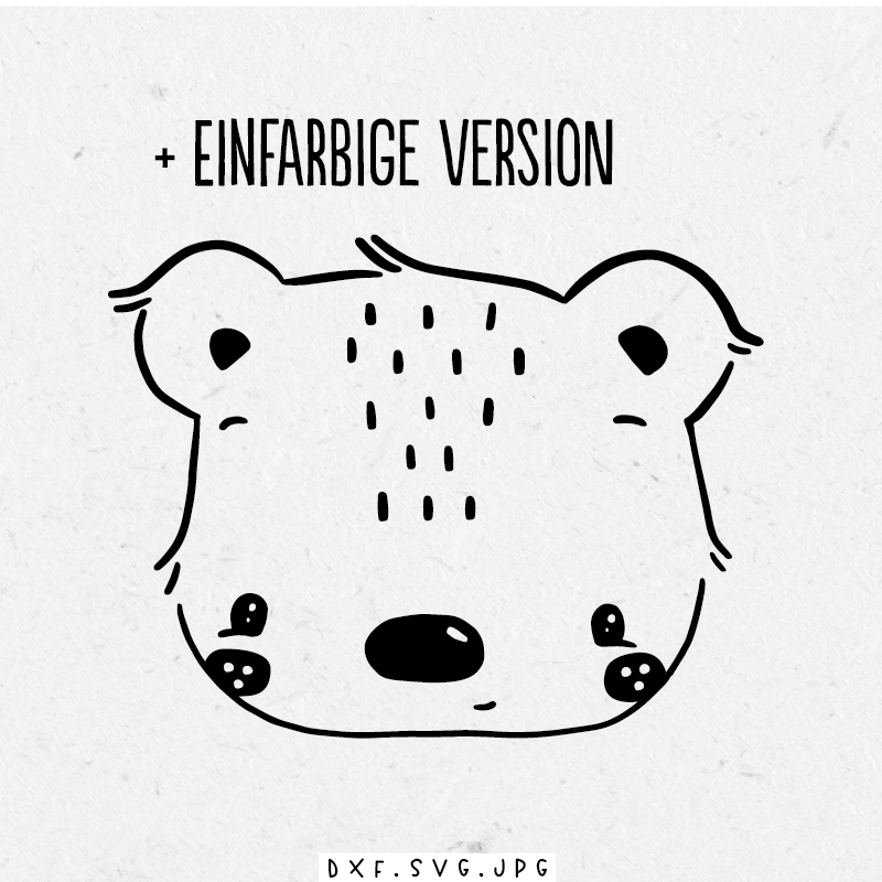 Plottdatei - Eisbär Kopf - Paul & Clara
