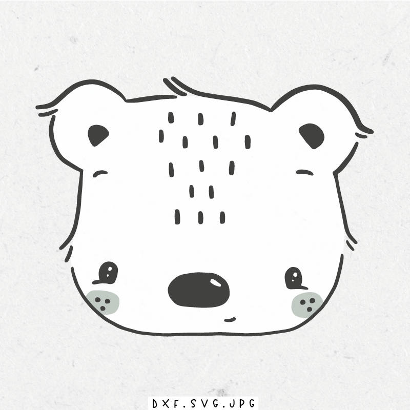 Plottdatei - Eisbär Kopf - Paul & Clara