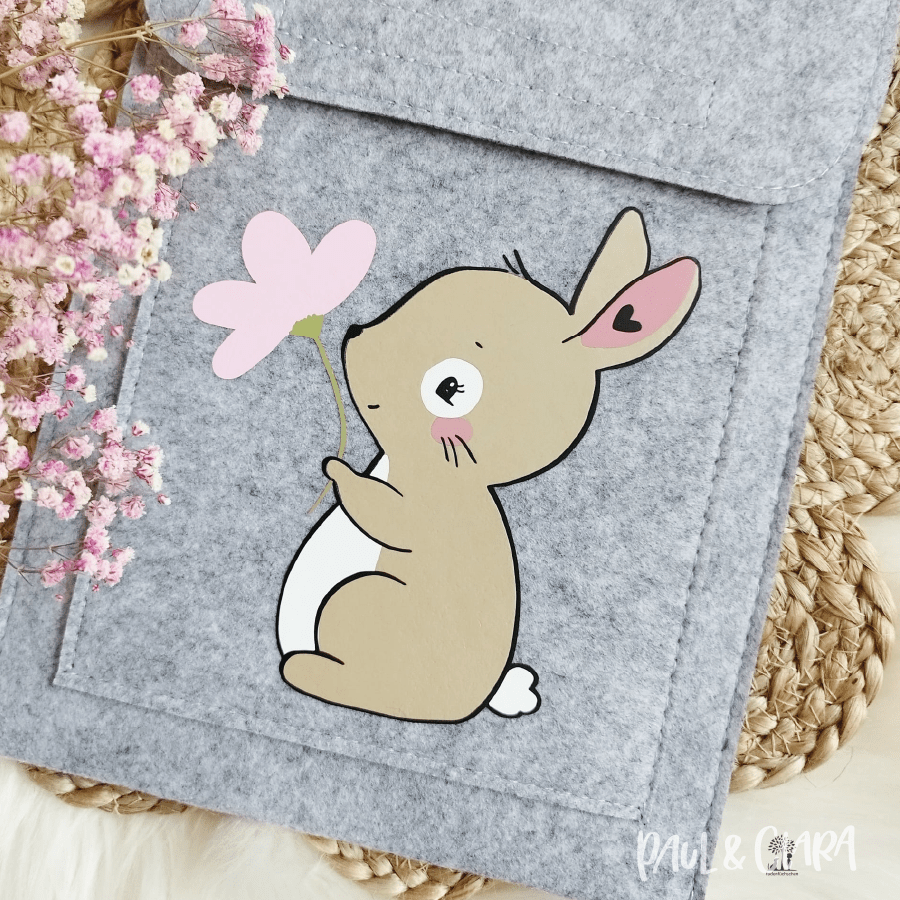 Plottdatei - Hase Lila Blume - Paul & Clara