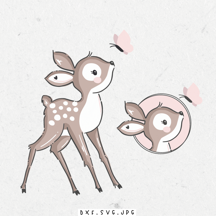 Plottervorlage Bambi Bella - Paul & Clara