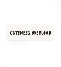 Baumwolllabel *cuteness overload* - WEIß - 4er Pack - Paul & Clara