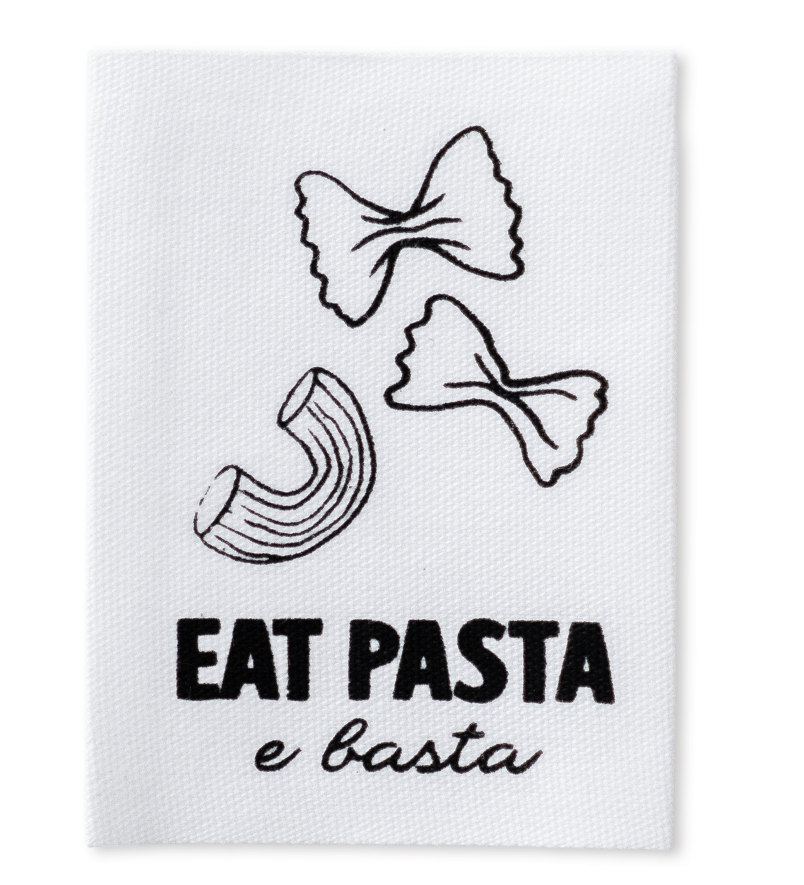 XXL-Baumwolllabel - eat pasta e basta