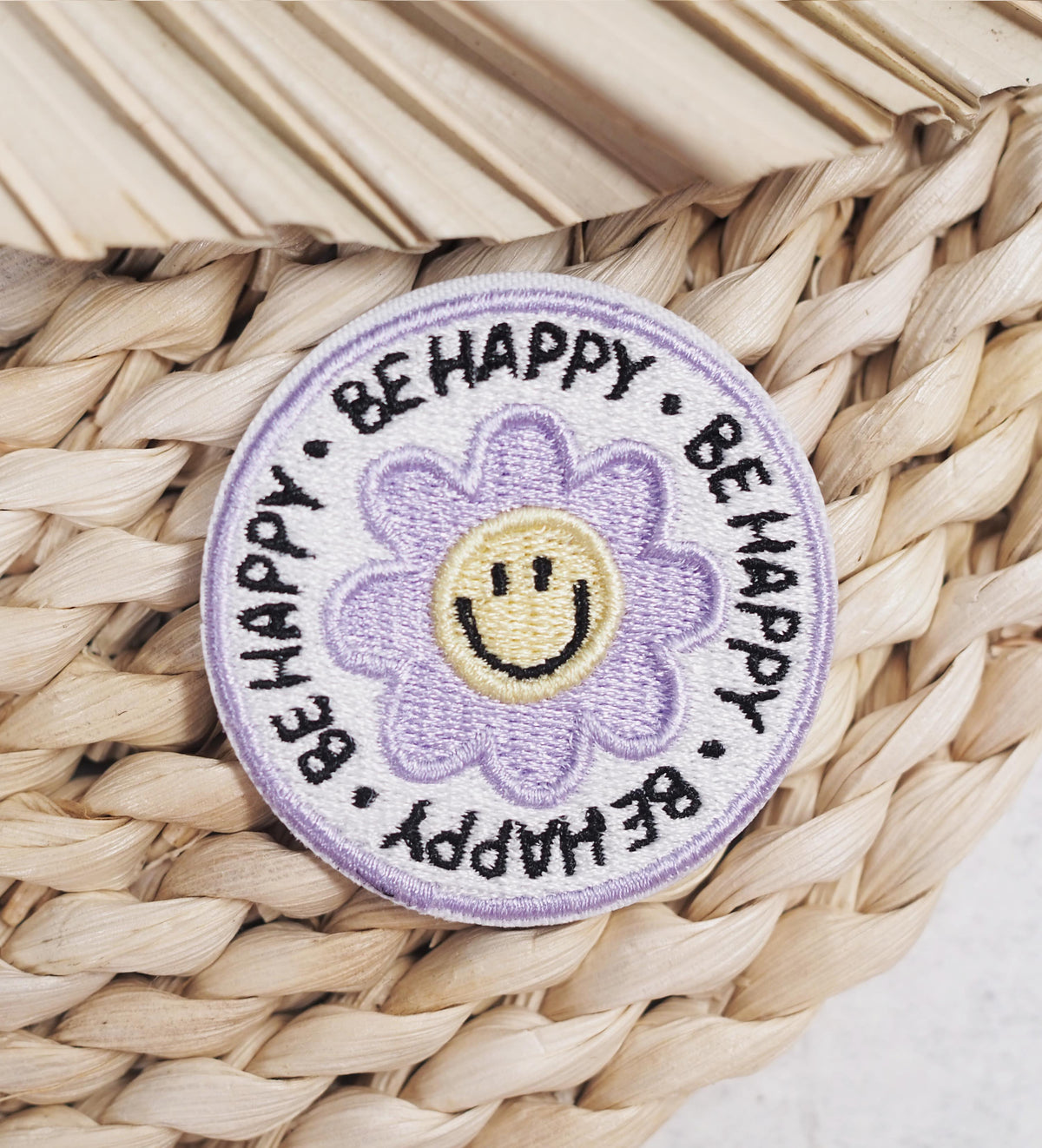 Patch - Blume - be happy *iron-on*